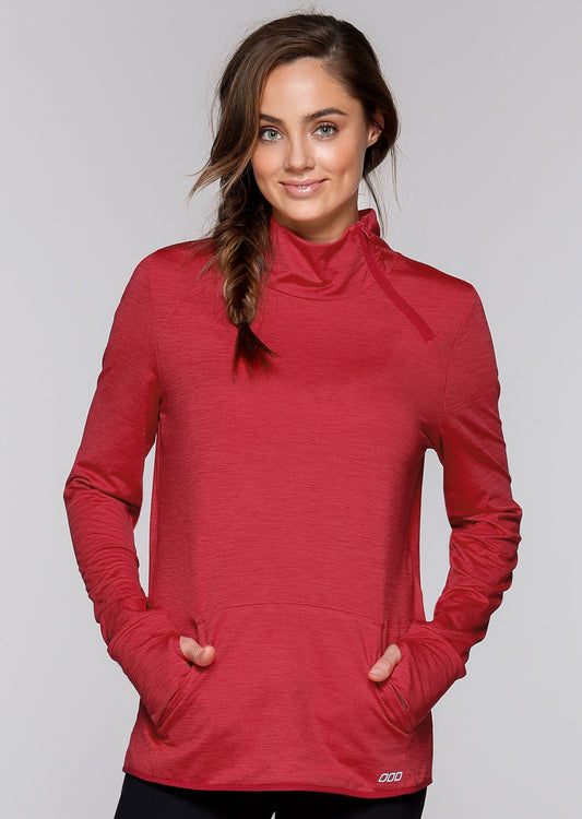 Lorna Jane Marissa Active Jacket - Deep Red Marl