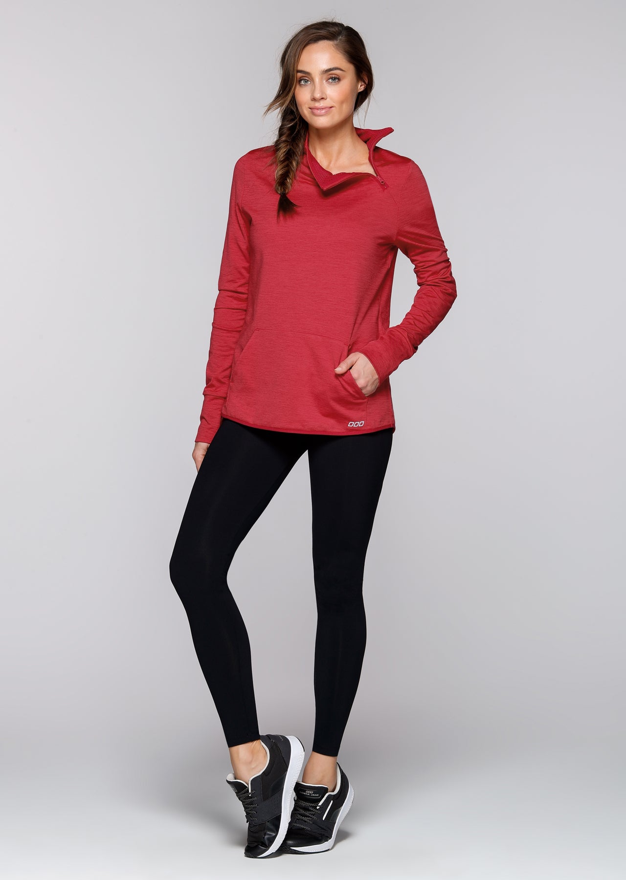 Lorna Jane Marissa Active Jacket - Deep Red Marl