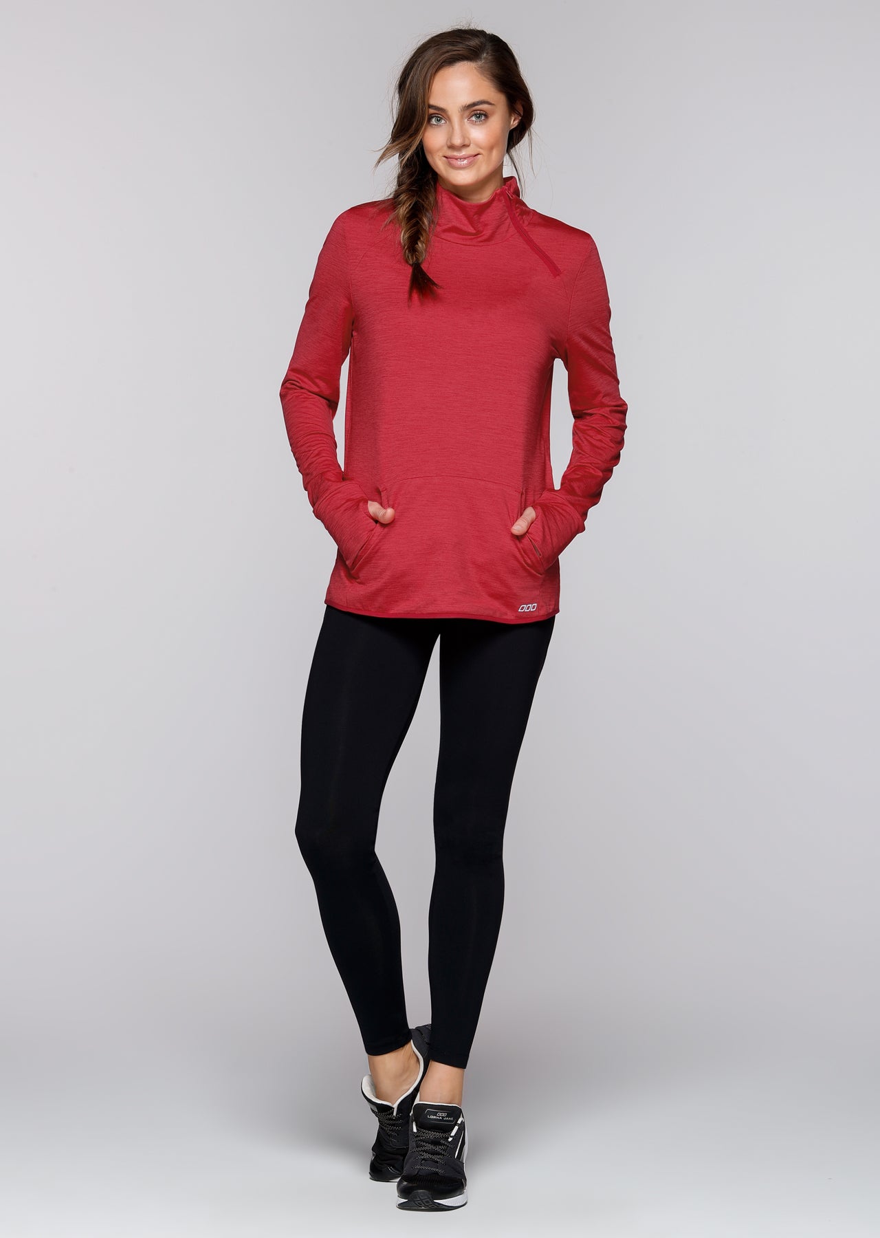 Lorna Jane Marissa Active Jacket - Deep Red Marl