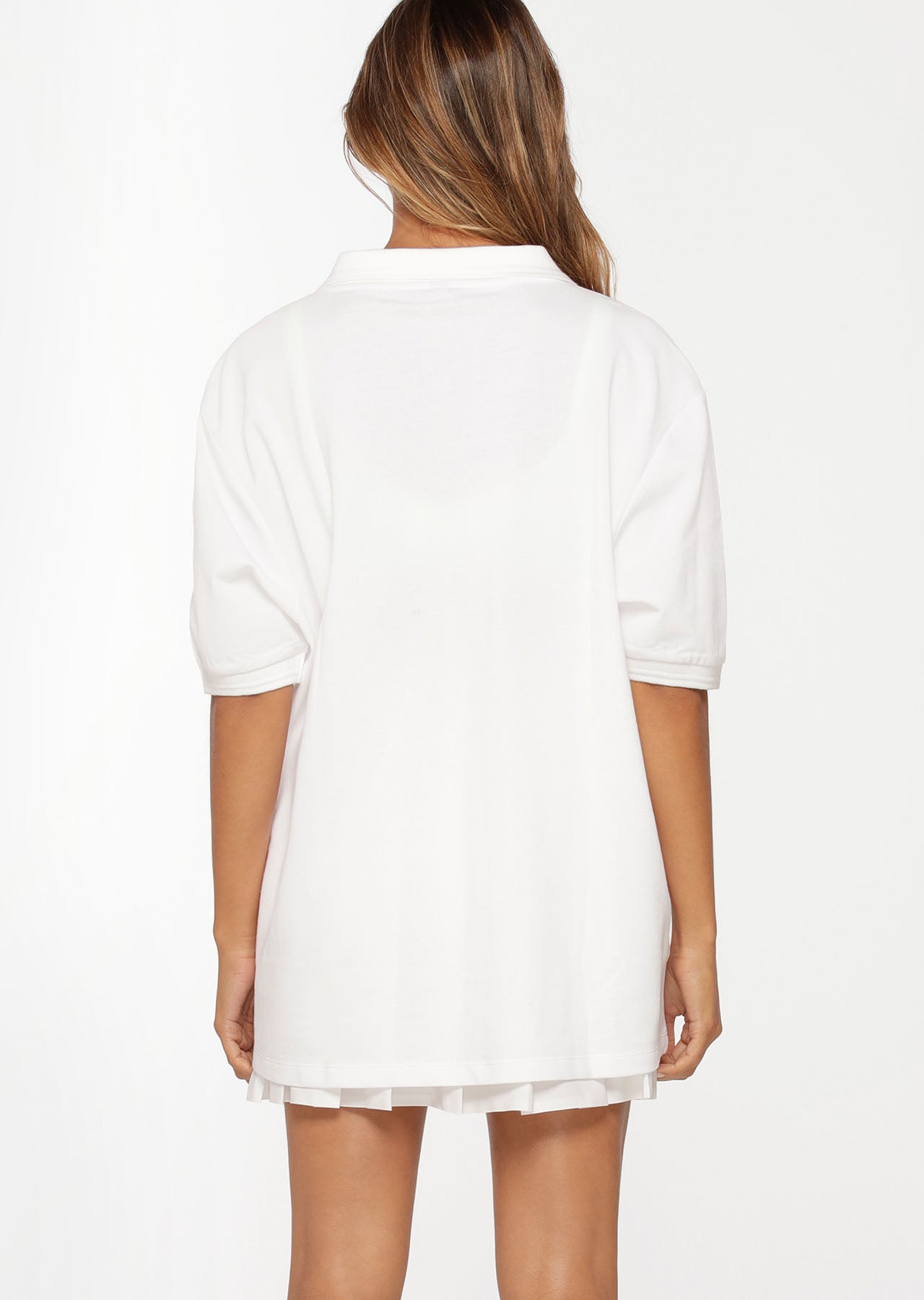 Lorna Jane Match Point Oversized Polo - White