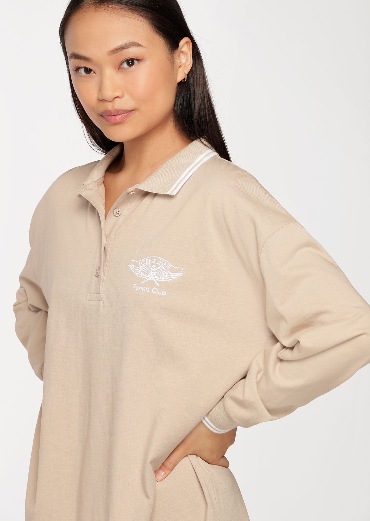 Lorna Jane Match Point Polo Dress - Off White