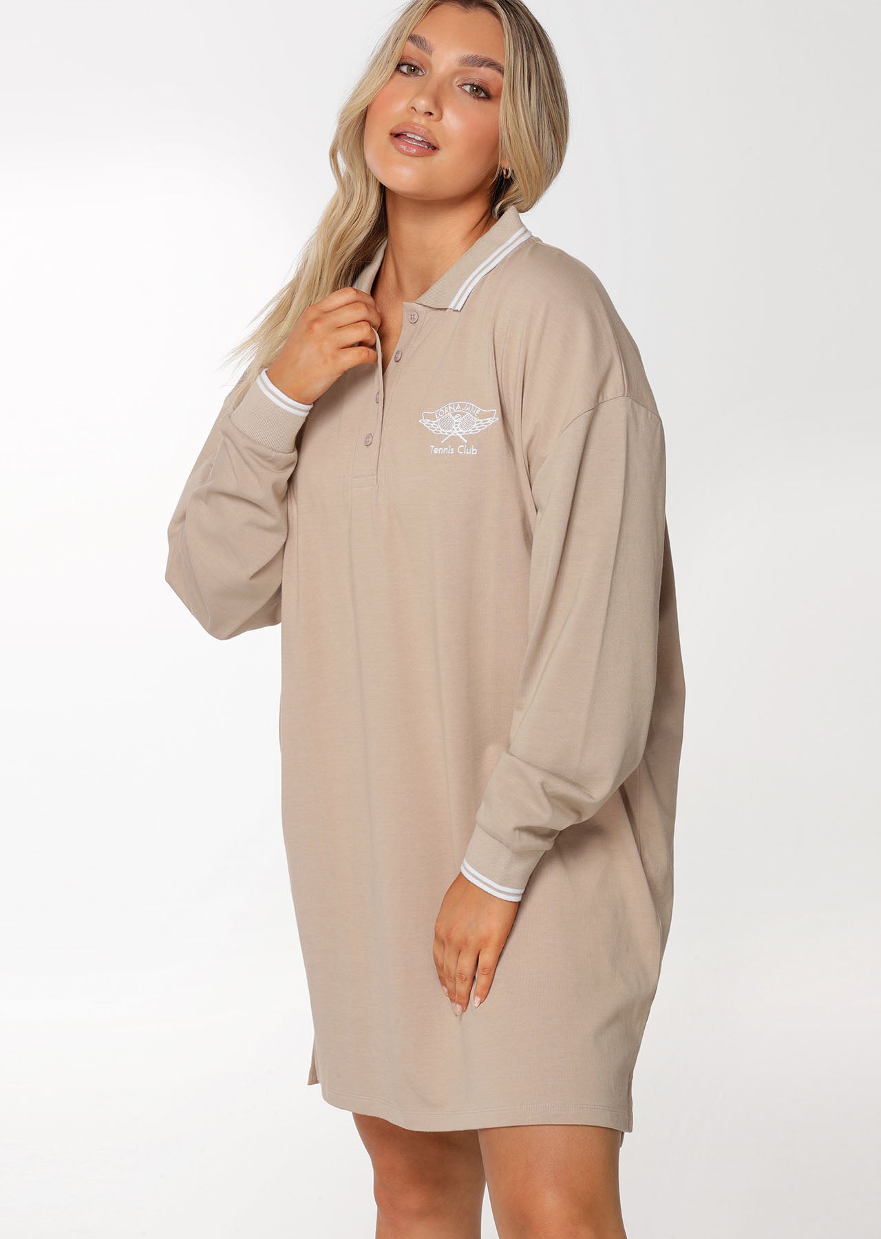 Lorna Jane Match Point Polo Dress - Off White