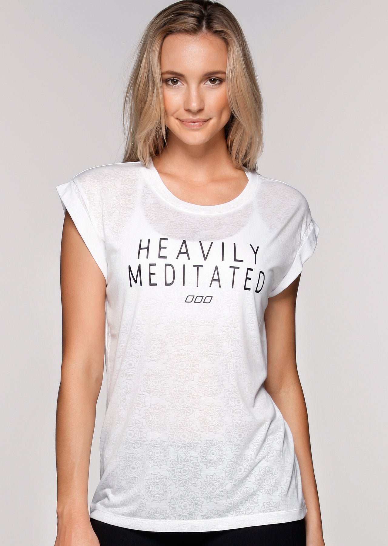 Lorna Jane Meditated S/Slv Top - White