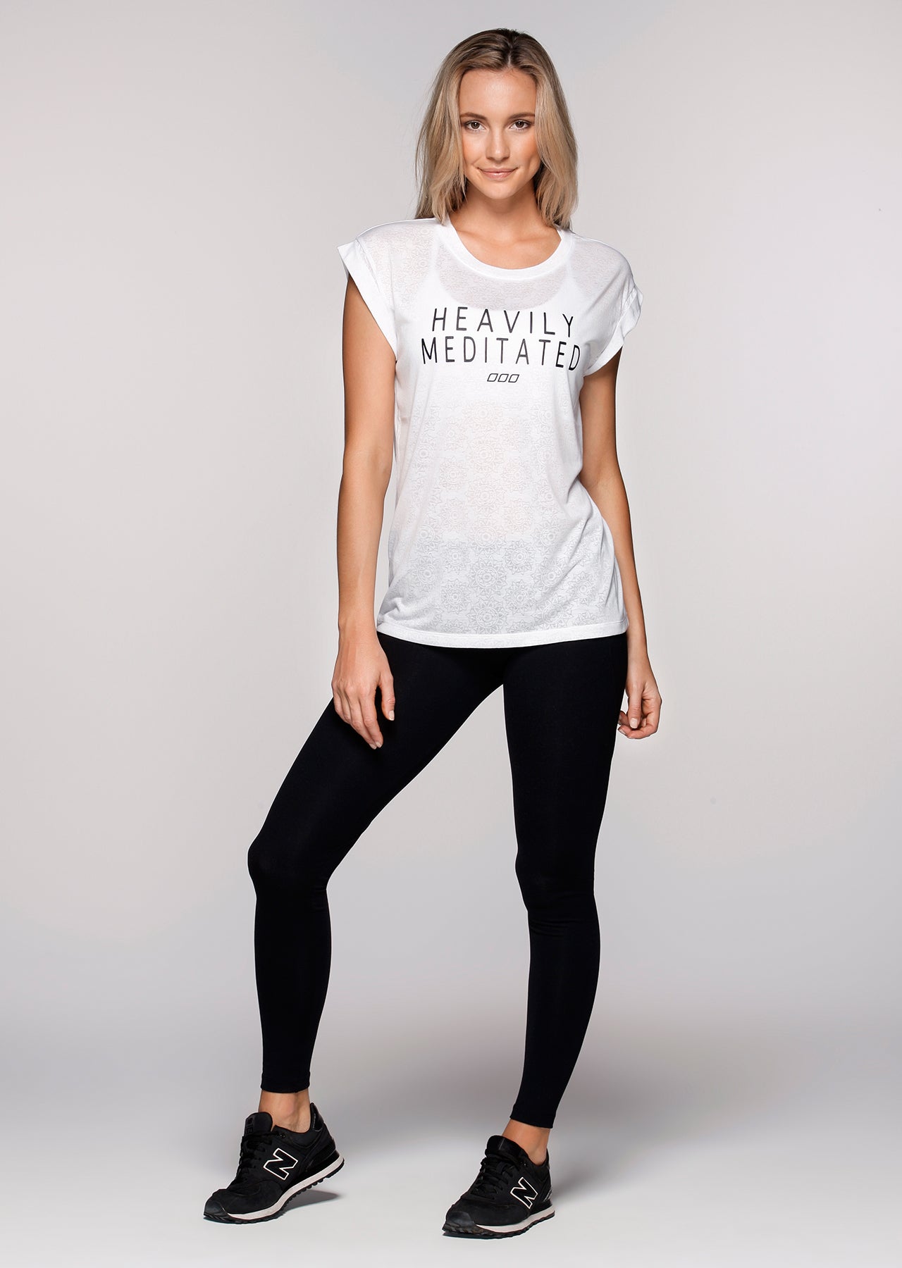 Lorna Jane Meditated S/Slv Top - White