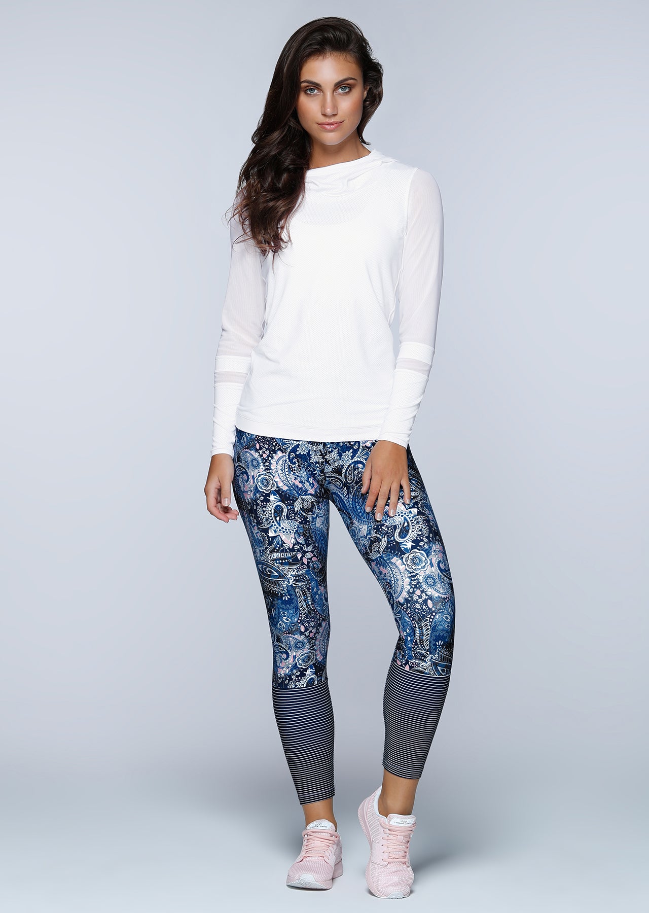 Lorna Jane Melika Excel L/Slv Top - White