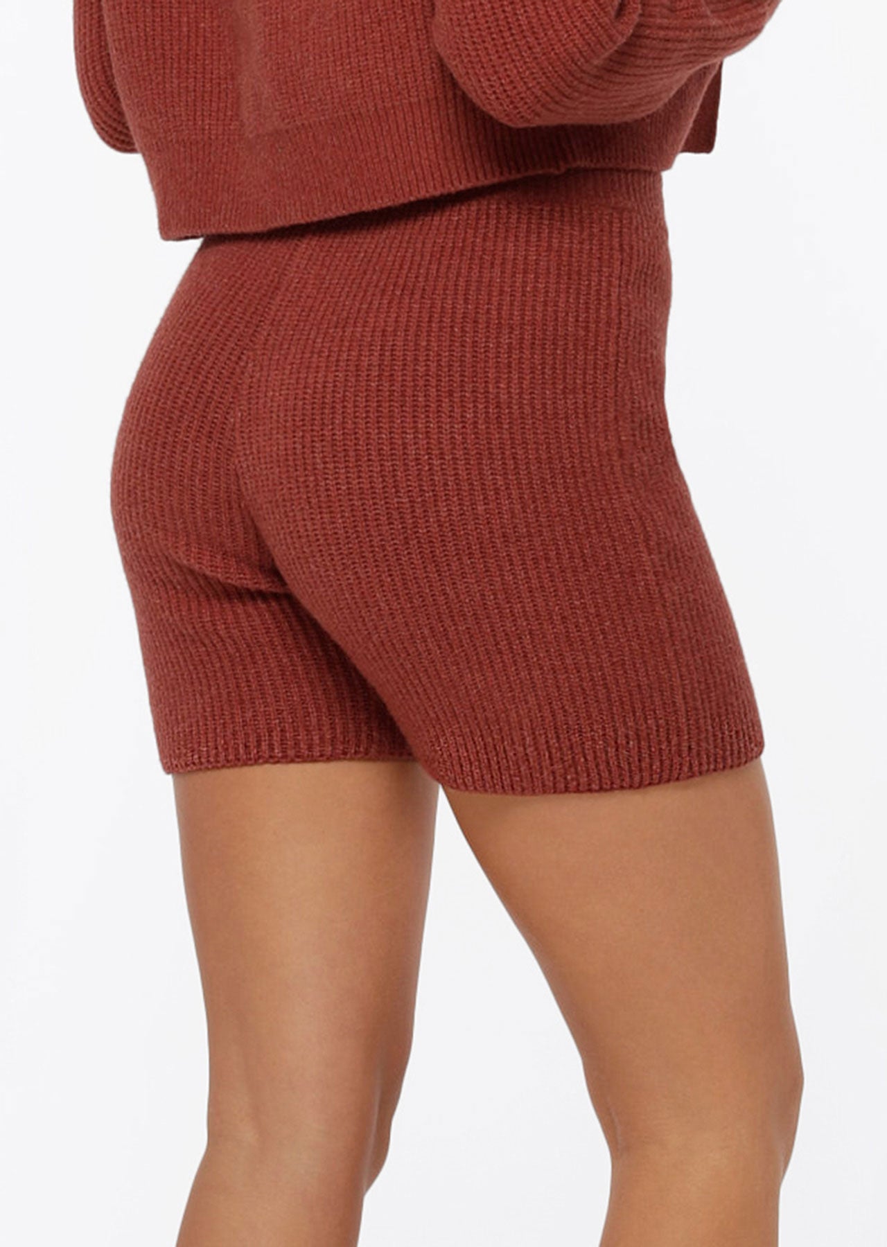Lorna Jane Merino Blend Knit Bike Shorts - Spice