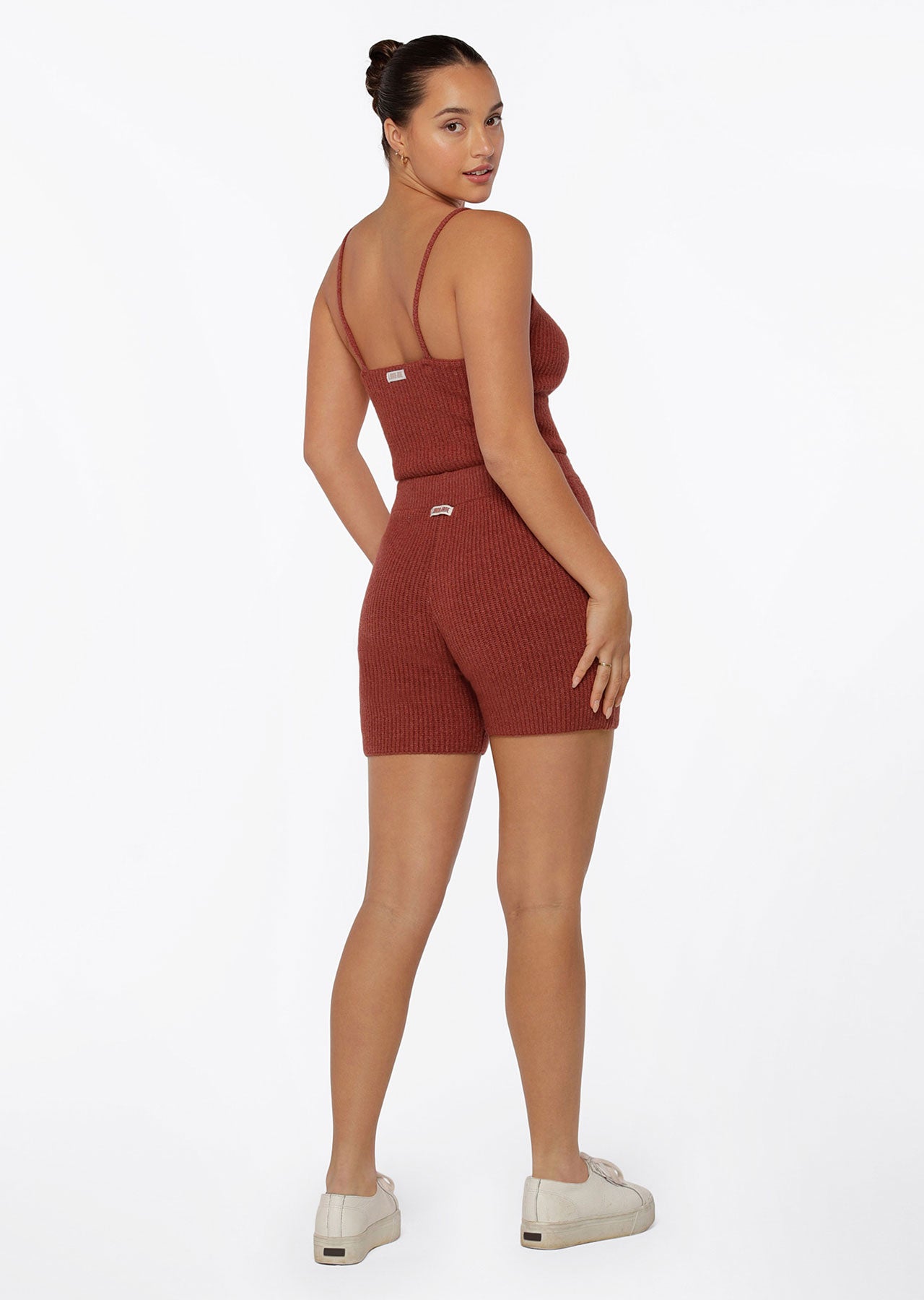 Lorna Jane Merino Blend Knit Bike Shorts - Spice