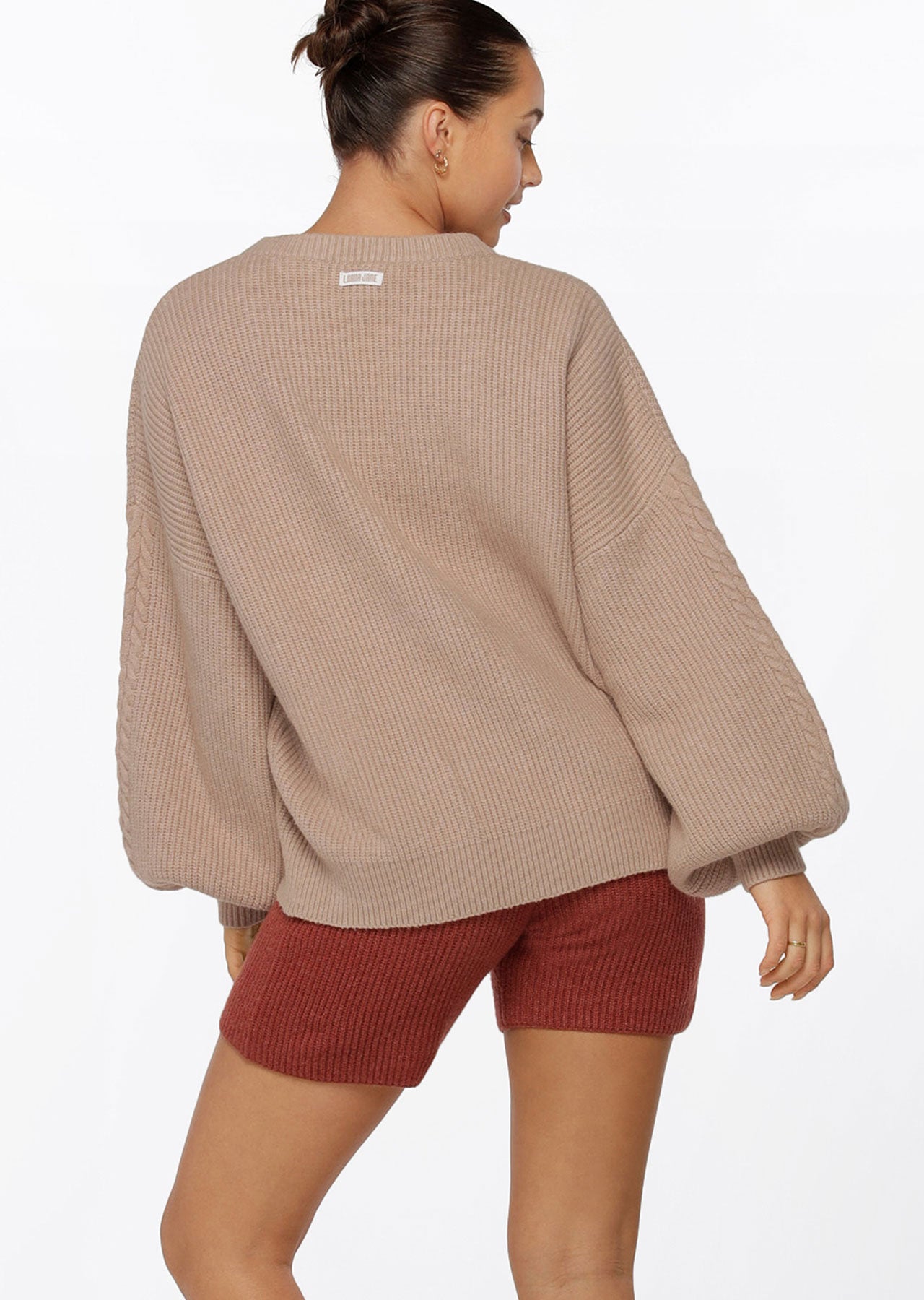 Lorna Jane Merino Blend Knit Oversized Jumper - Off White