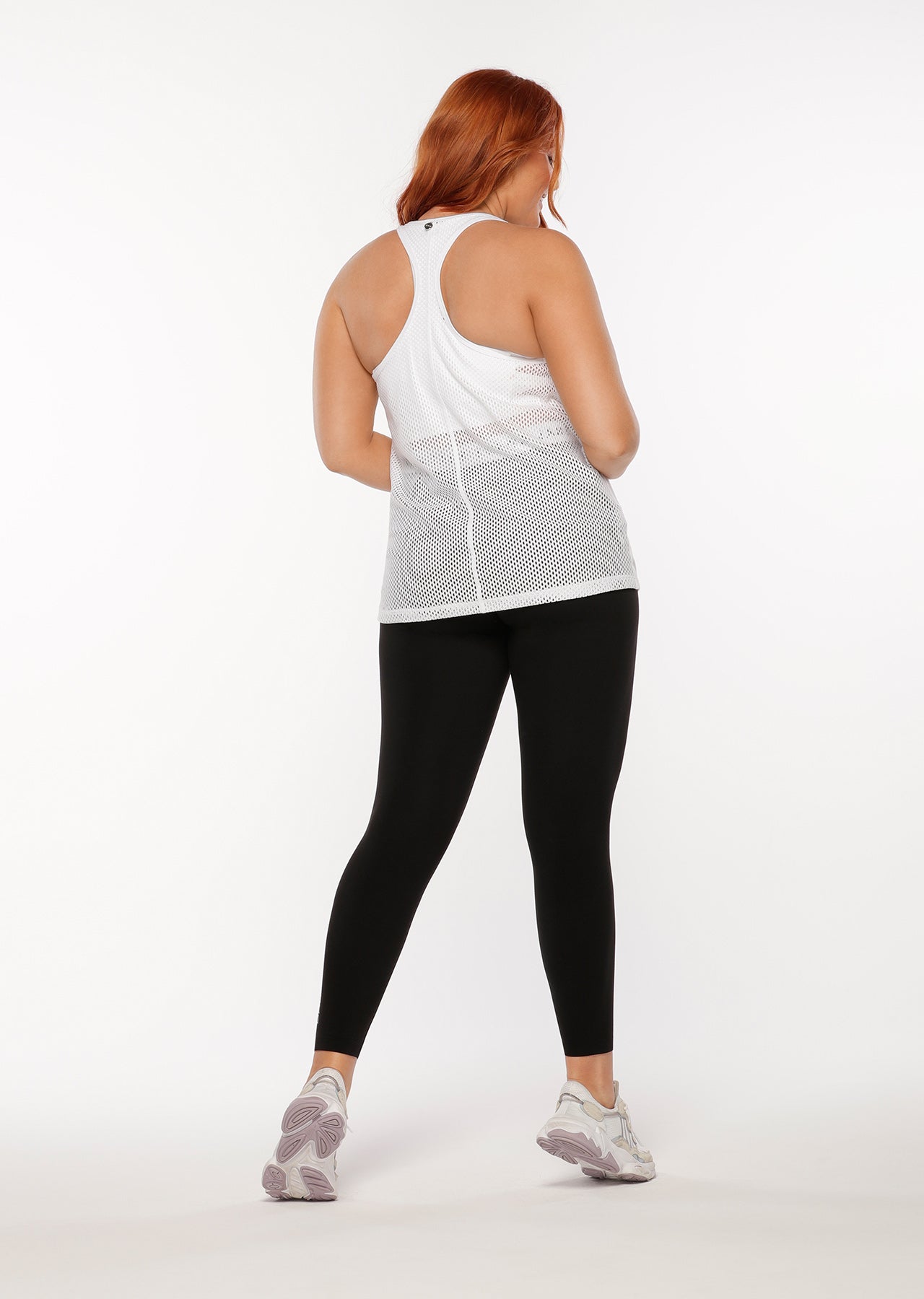 Lorna Jane Mesh Slouchy Gym Tank - White