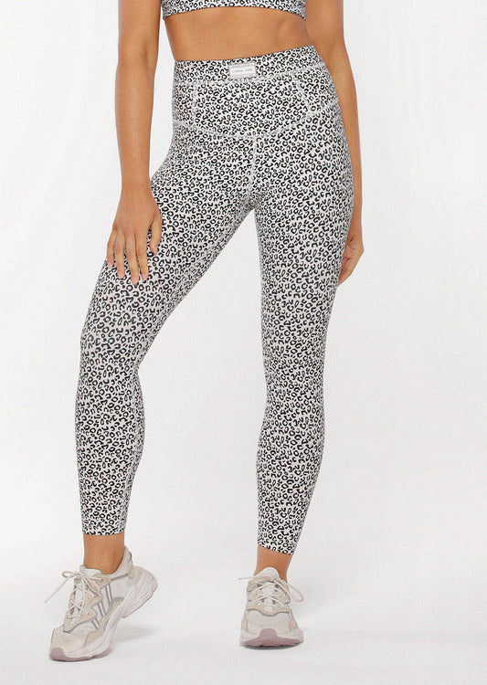 Lorna Jane Micro Leopard Core Stability Ankle Biter Leggings - Micro Leopard Print