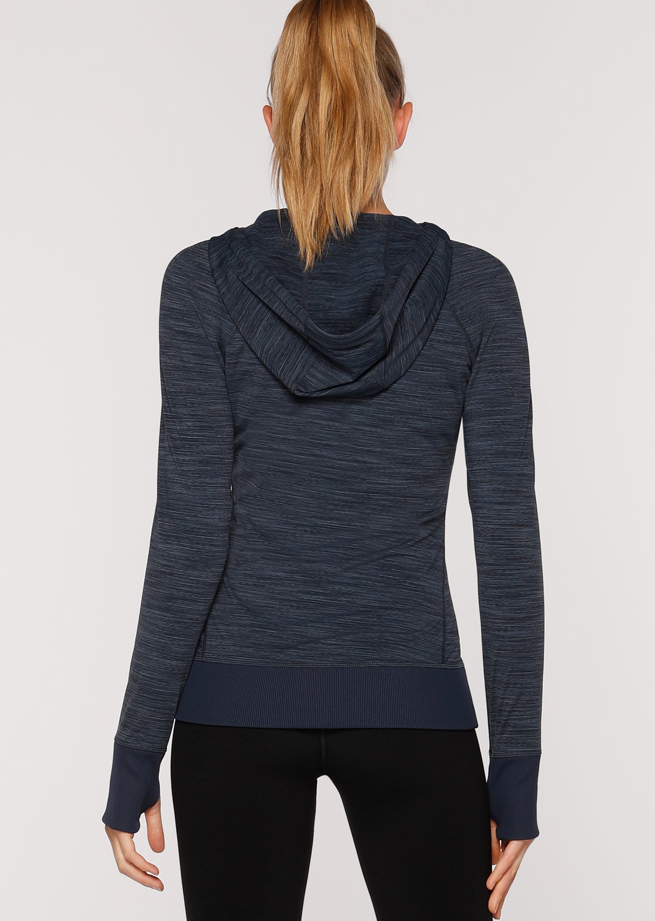 Lorna Jane Midnight Brushed  Zip Thru - Midnight Indigo Marl