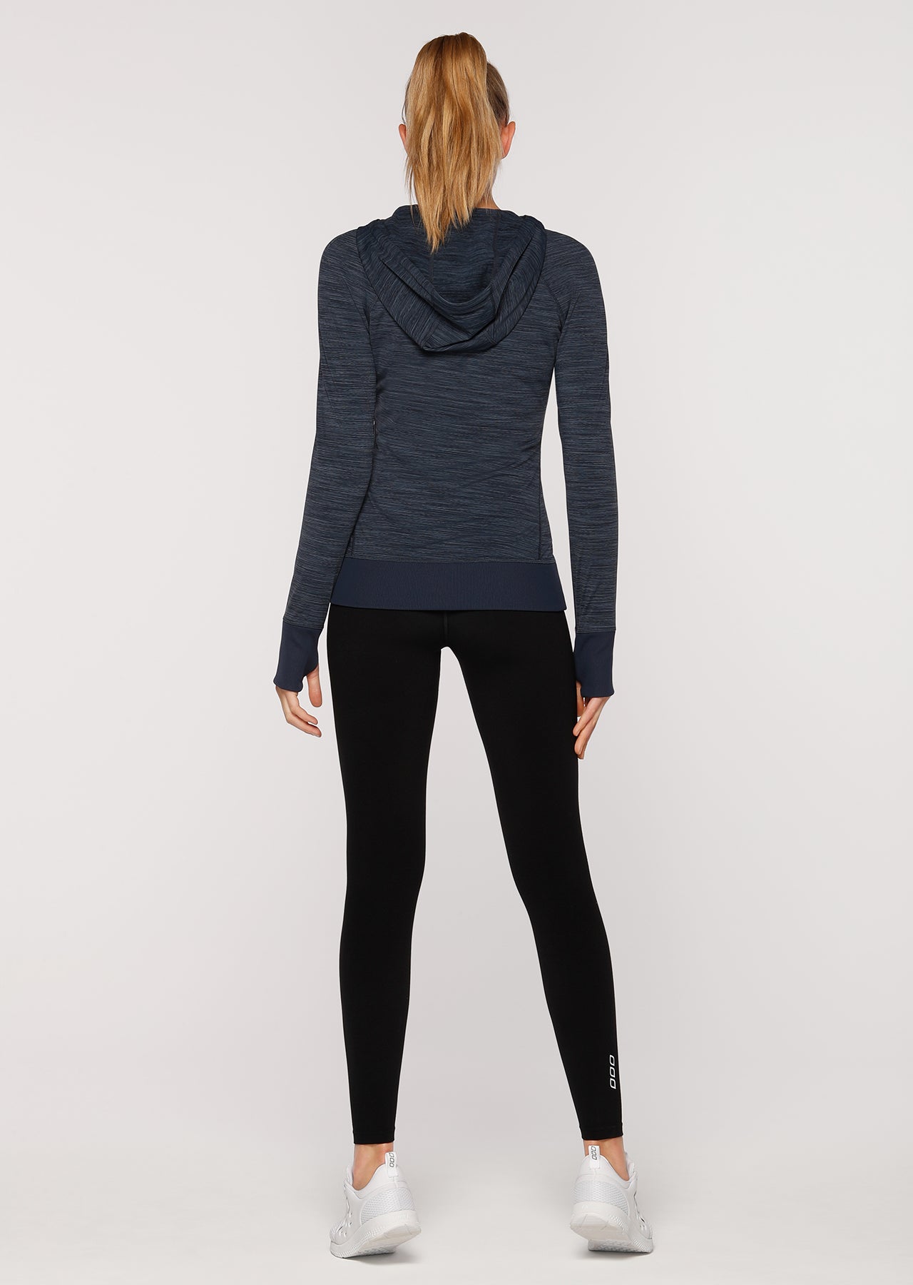 Lorna Jane Midnight Brushed  Zip Thru - Midnight Indigo Marl