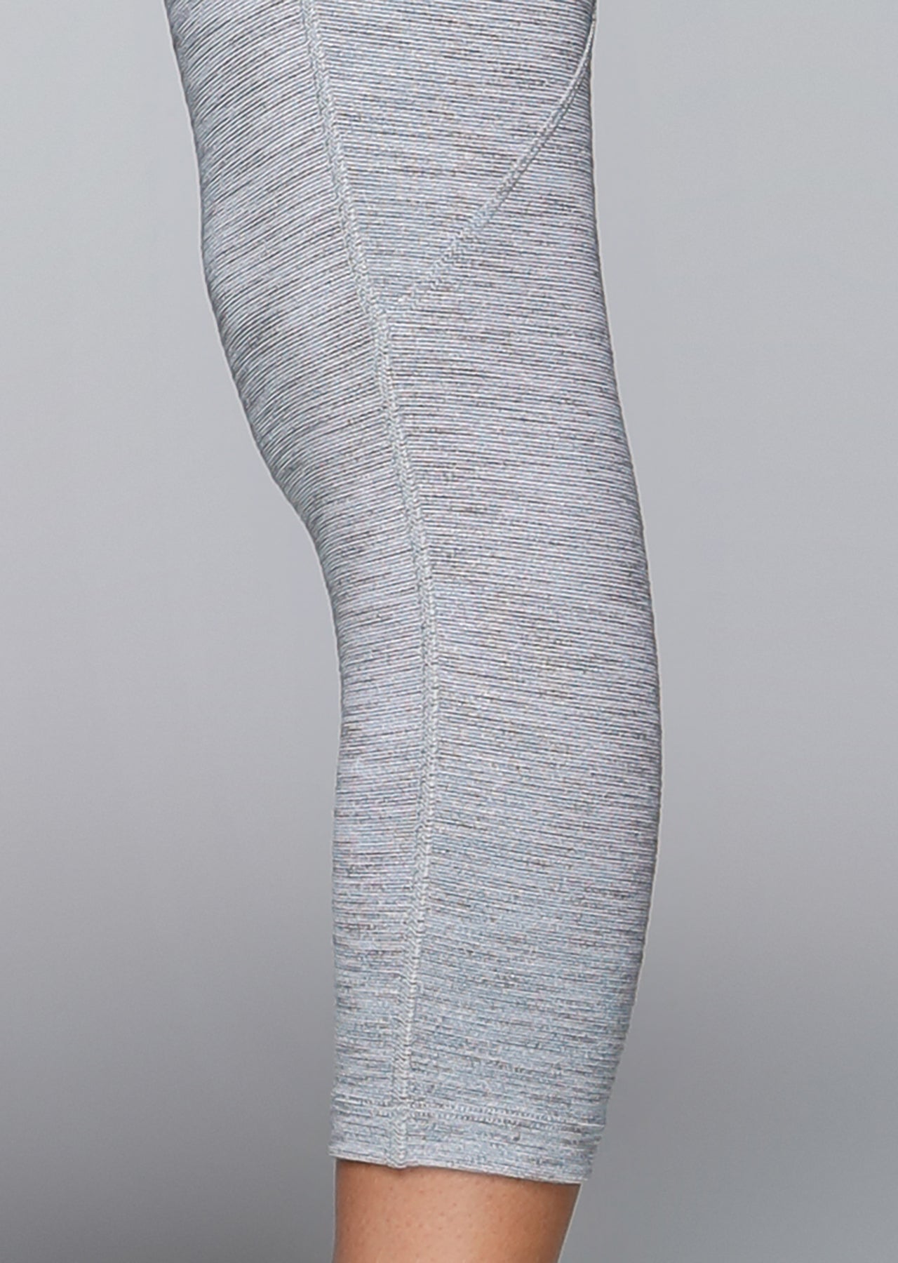 Lorna Jane Miles Apart Core 7/8 Tight - Grey Marl Stripe