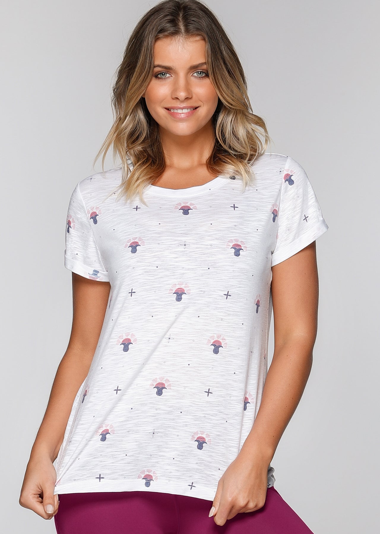 Lorna Jane Mini Lotus Tee - White