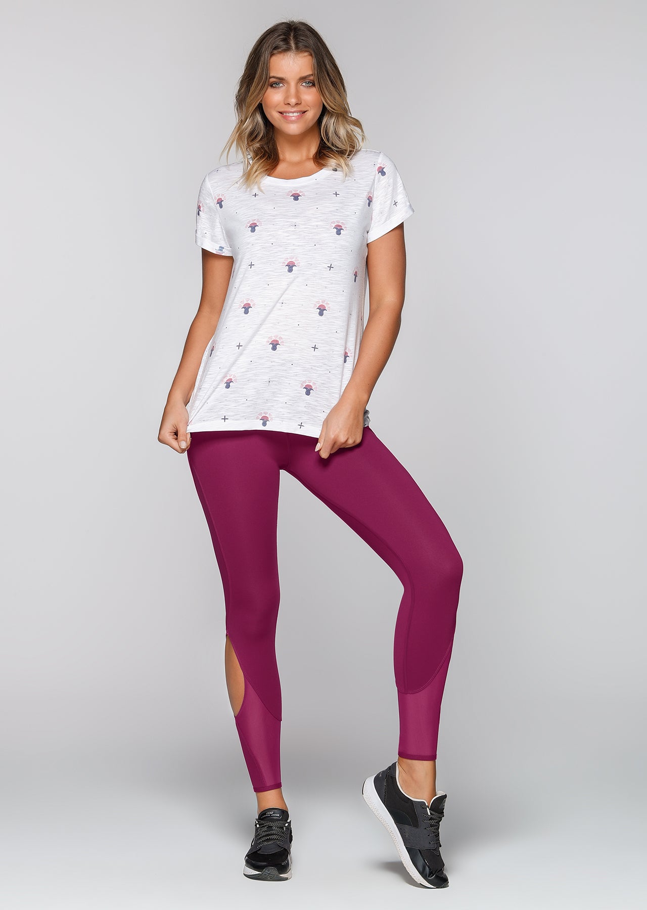 Lorna Jane Mini Lotus Tee - White