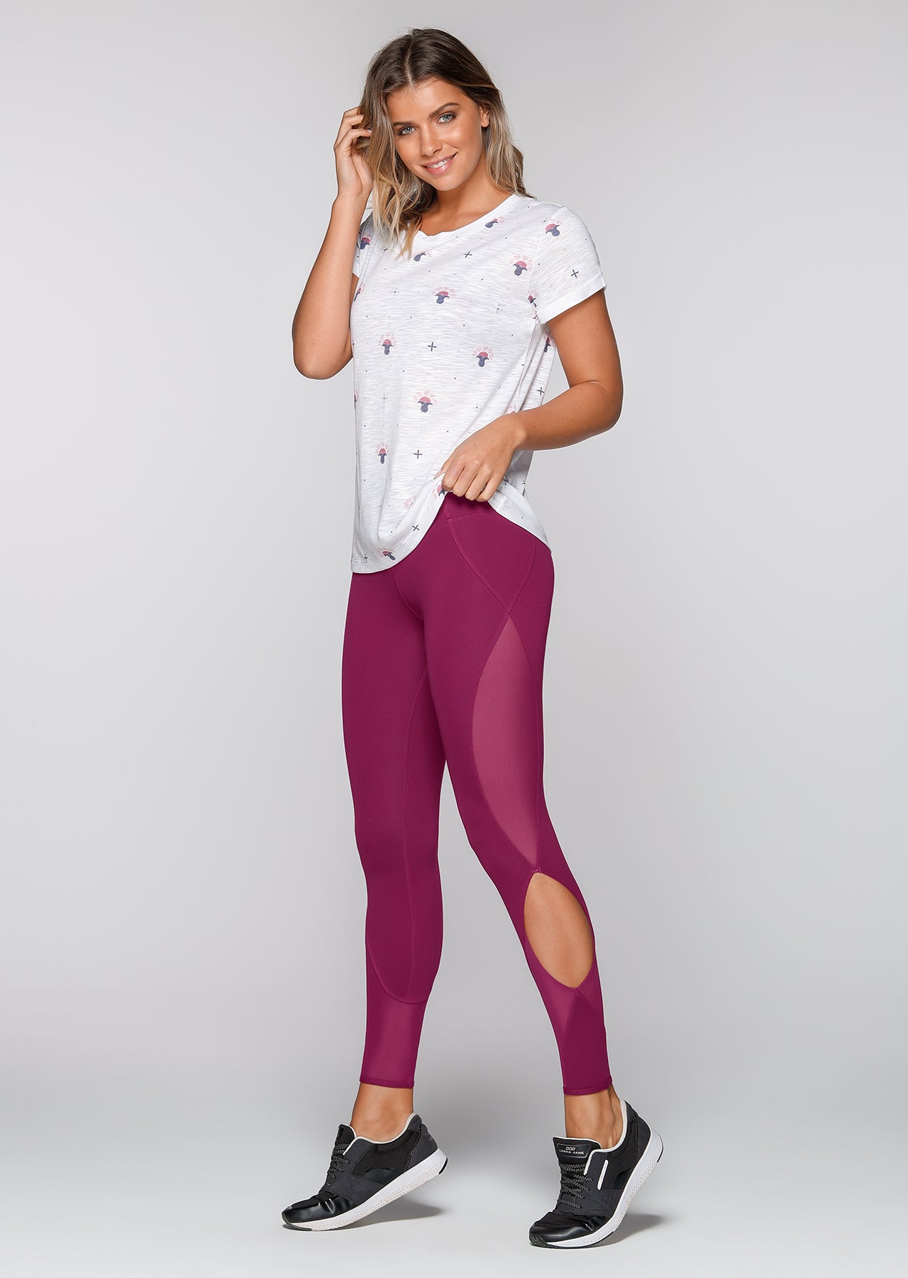 Lorna Jane Mini Lotus Tee - White