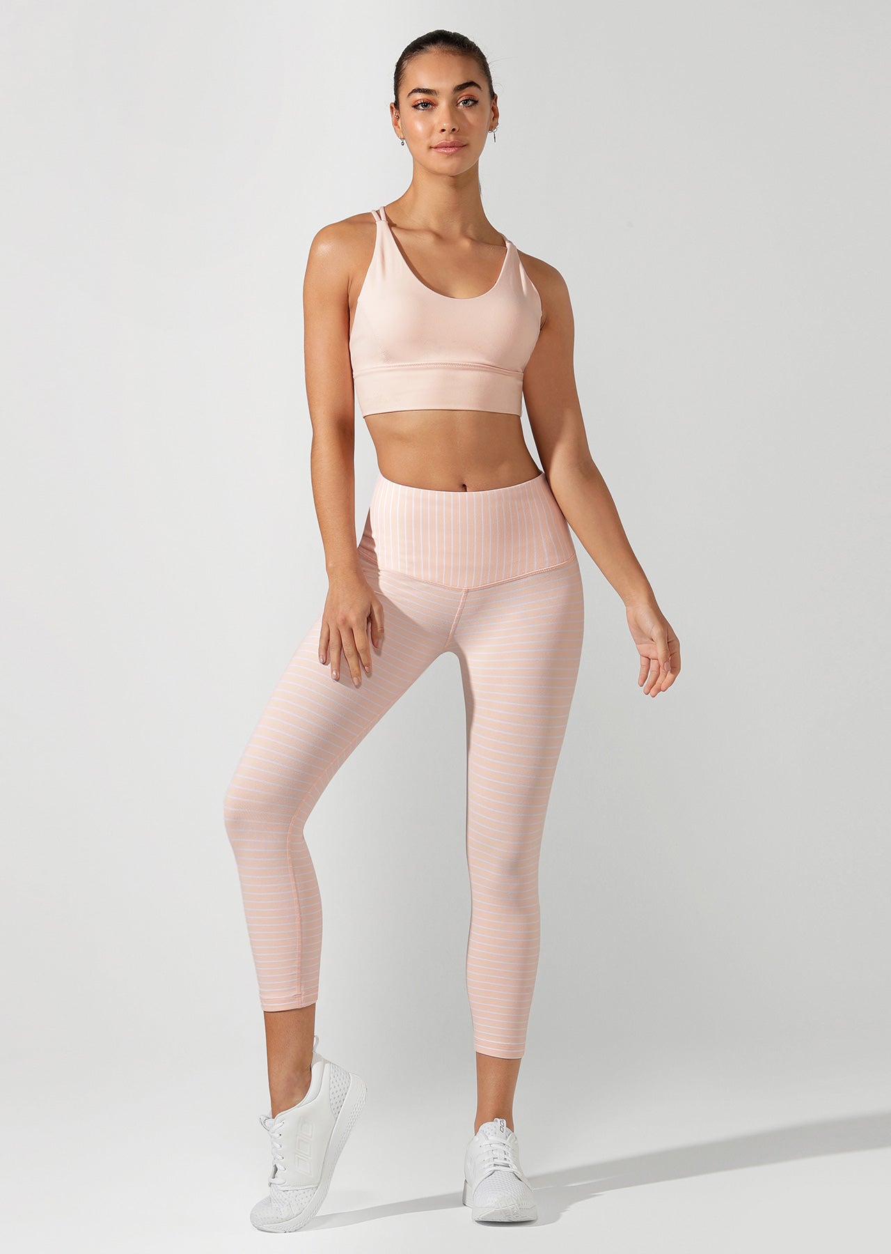 Lorna Jane Minimal Long Line Strappy Sports Bra - Petal