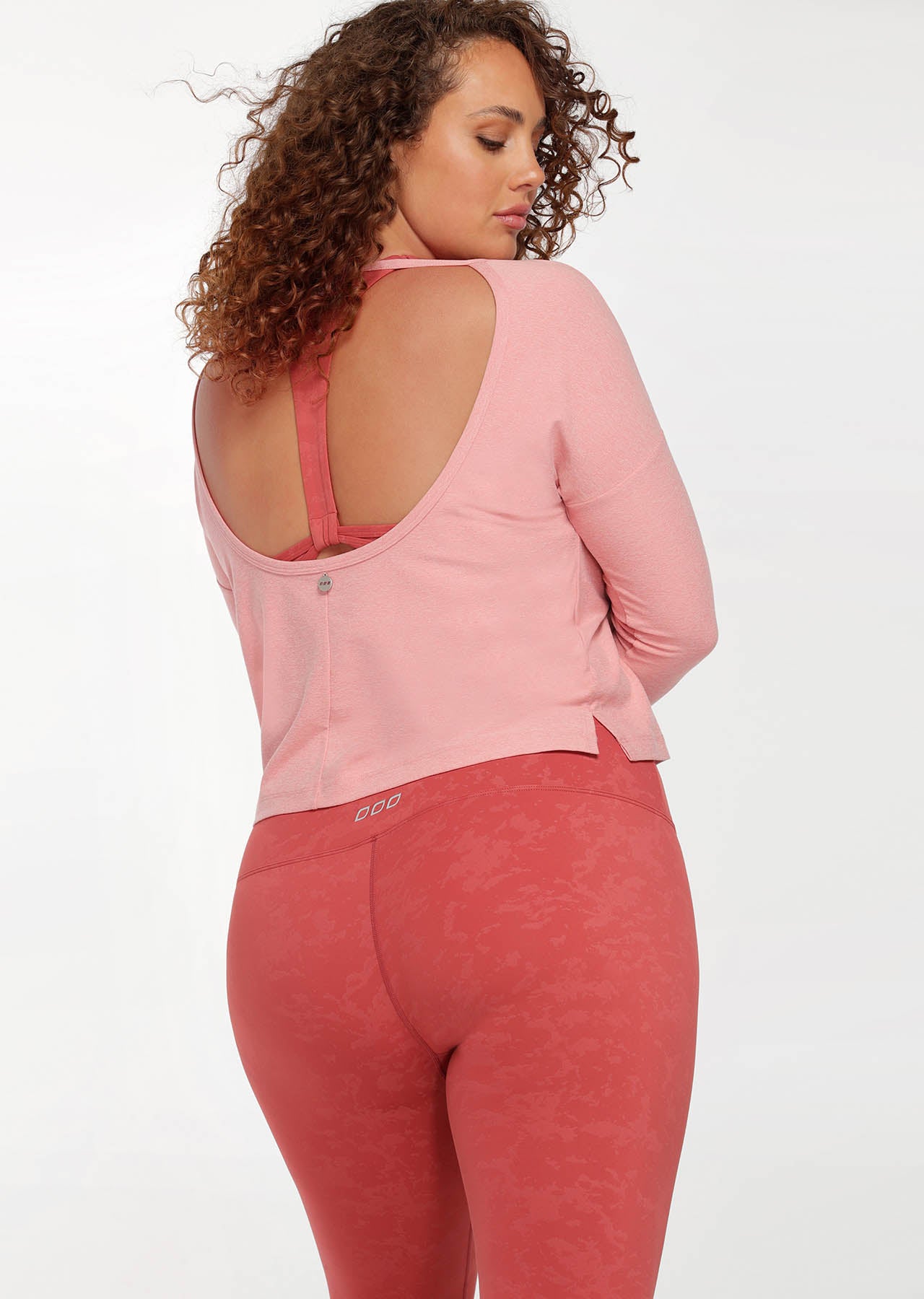 Lorna Jane Mist Active Long Sleeve Top - Quartz Pink Marl