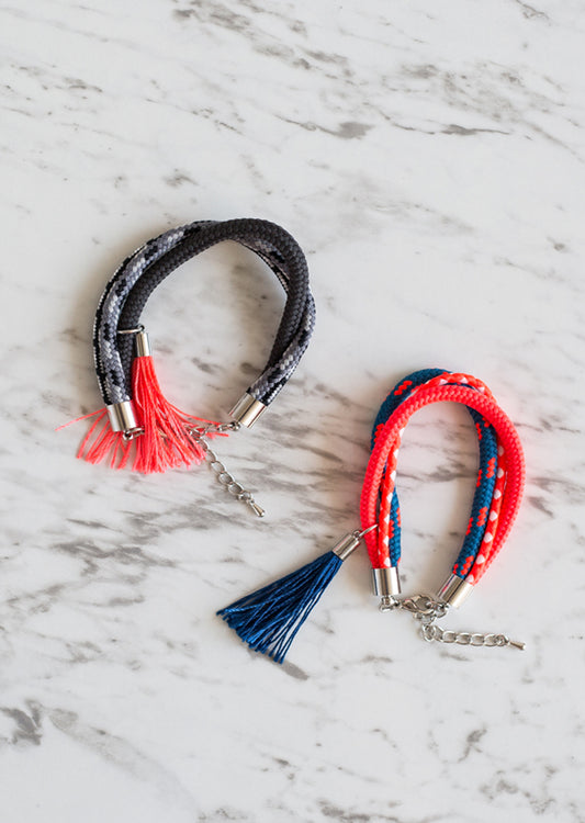 Lorna Jane MNB Cord Bracelet - Calypso/Indigo