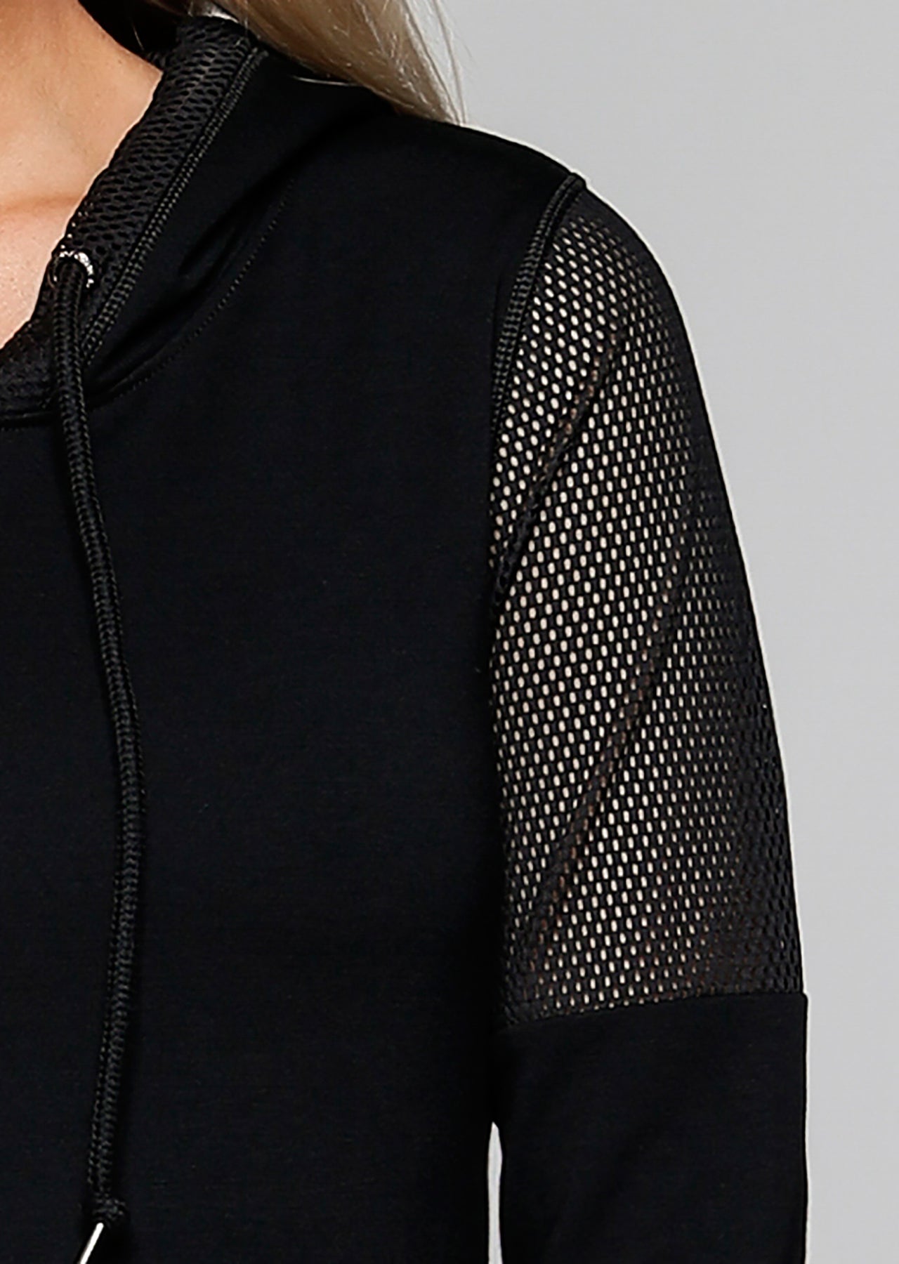 Lorna Jane Monochrome Hoodie - Black