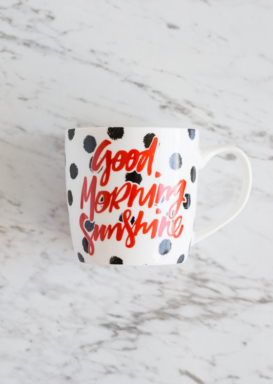 Lorna Jane Morning Sunshine Mug - Black Dot