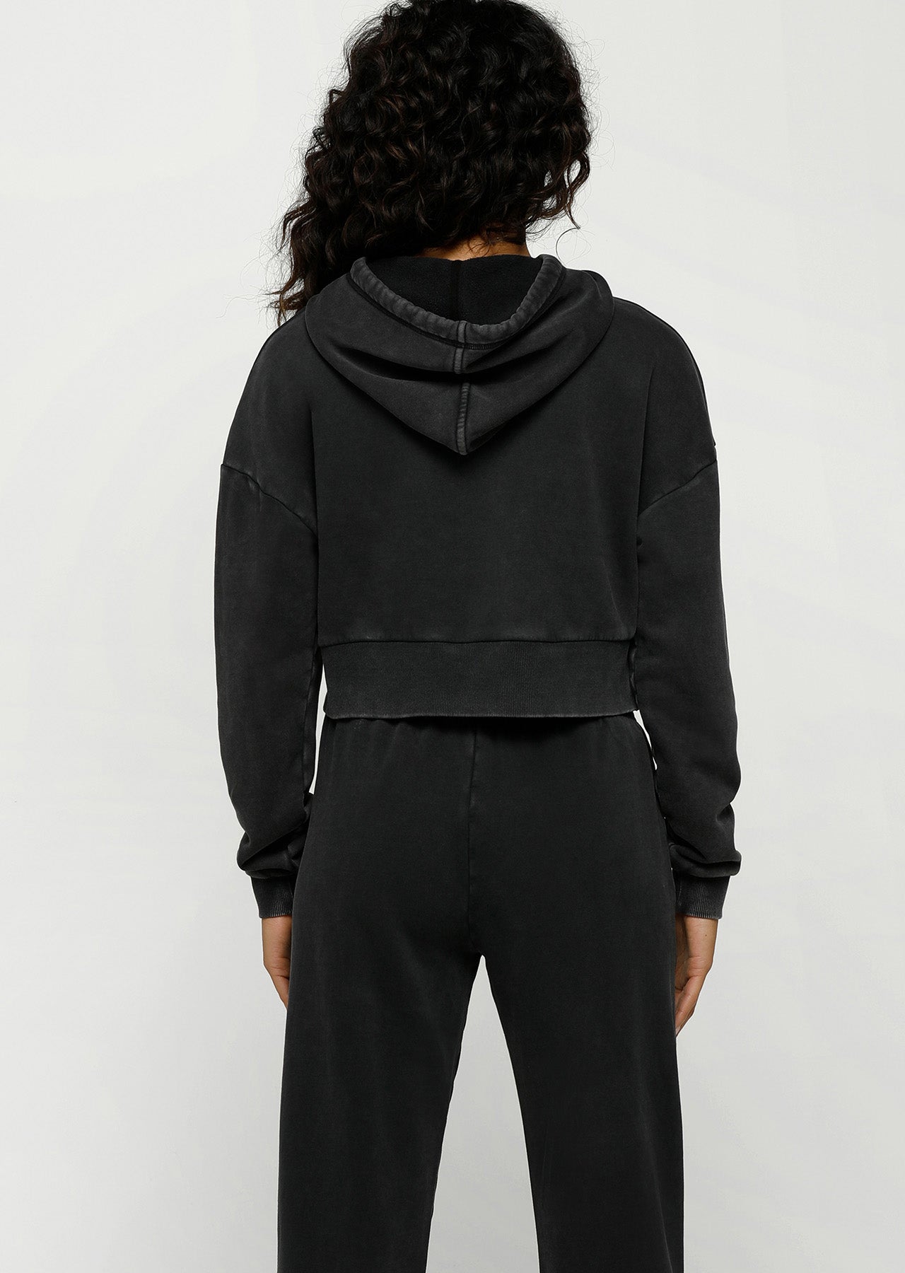 Lorna Jane Moto Hoodie - Washed Black