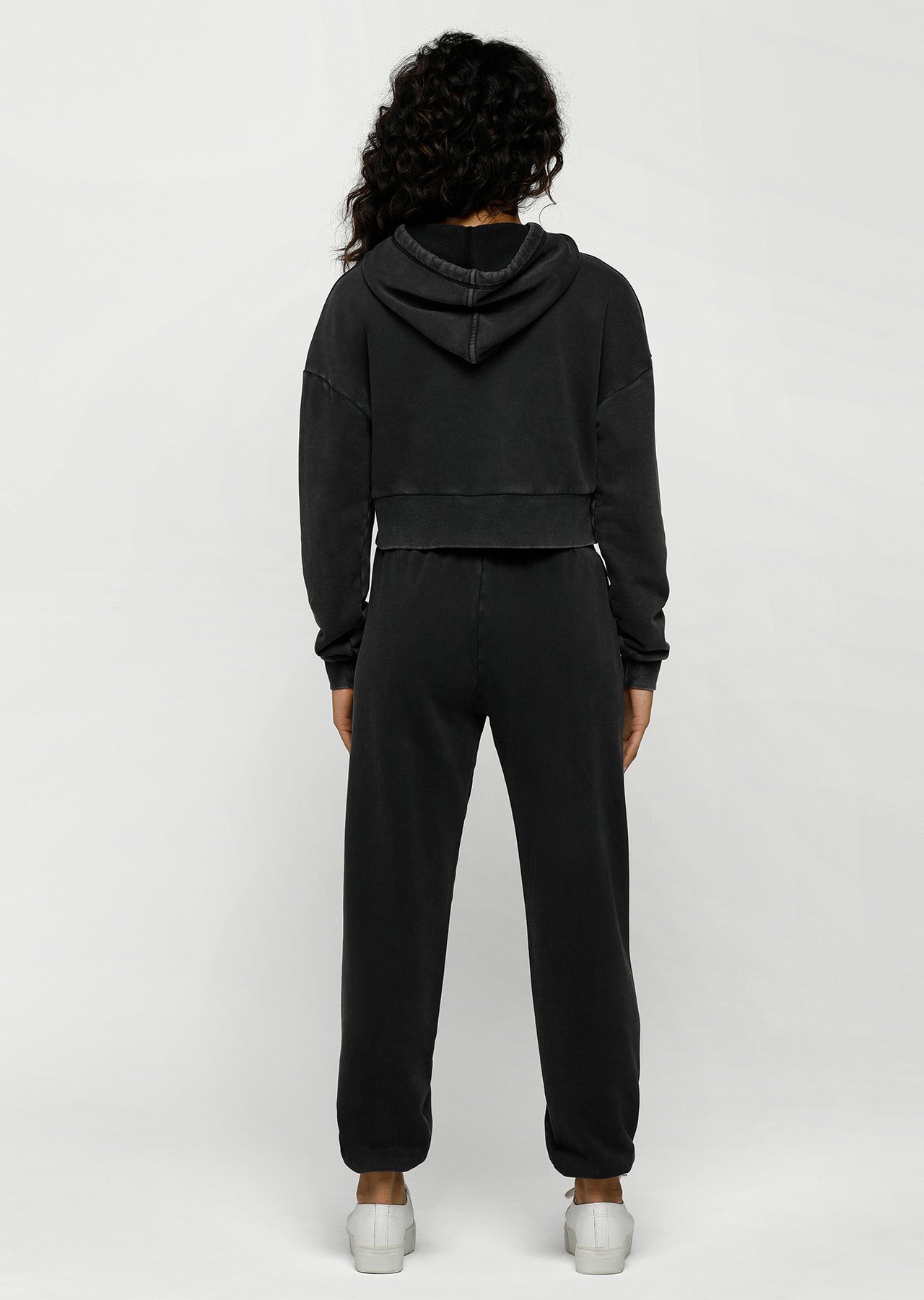 Lorna Jane Moto Hoodie - Washed Black