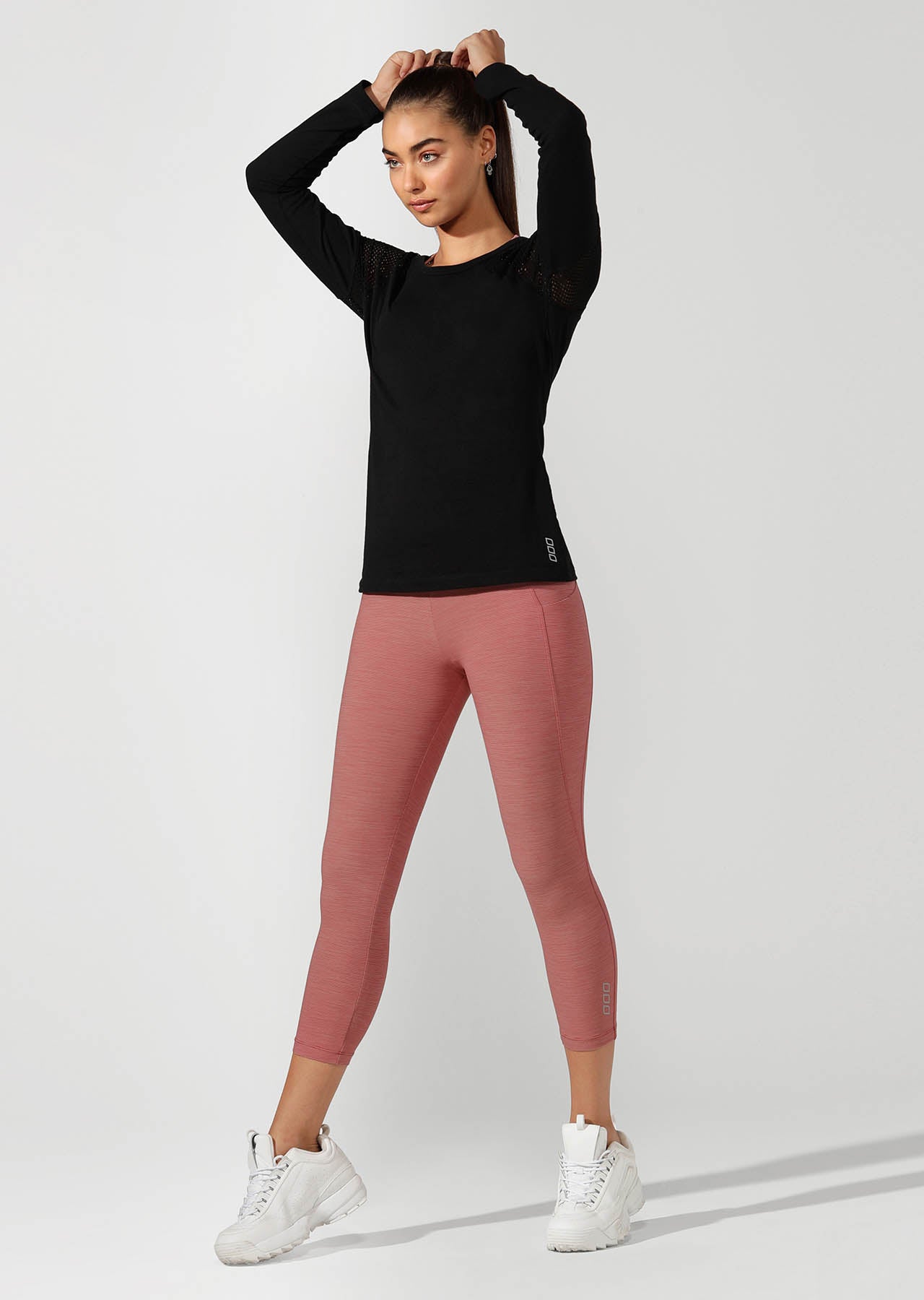 Lorna Jane Move Core 7/8 Tight - Raspberry Sorbet Marl