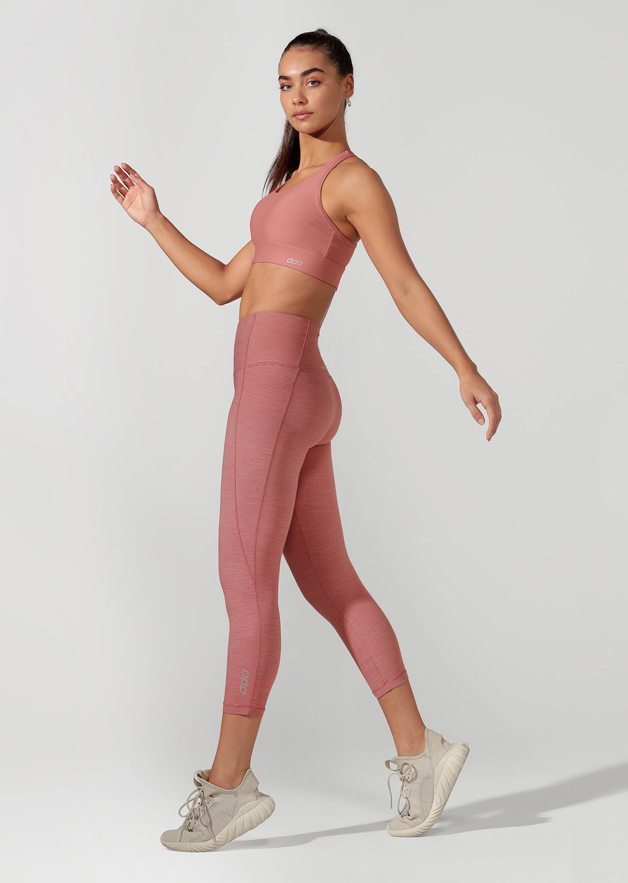 Lorna Jane Move Core 7/8 Tight - Raspberry Sorbet Marl