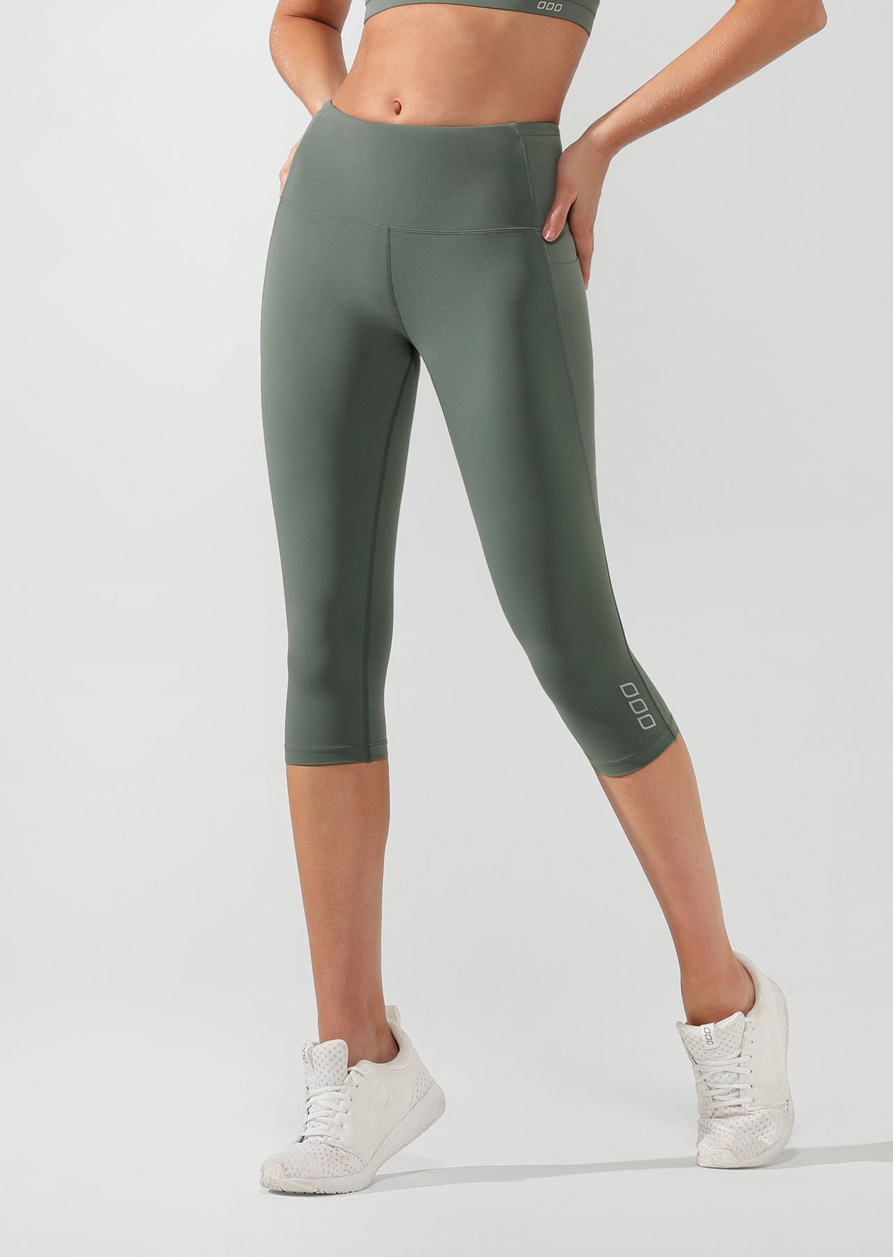 Lorna Jane Move Core Phone Pocket 3/4 Tight - Military