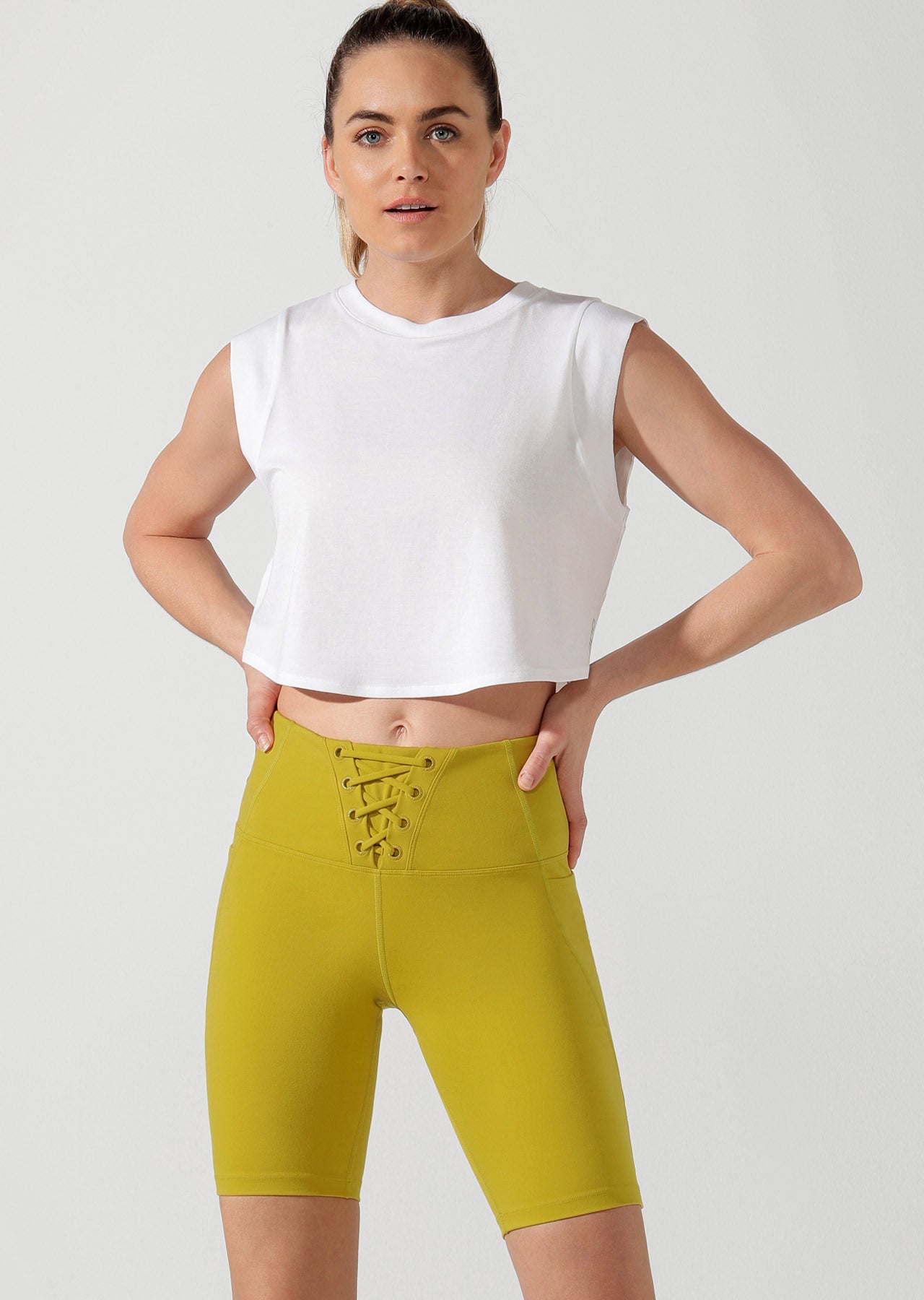 Lorna Jane Move Easy Cropped Tank - White