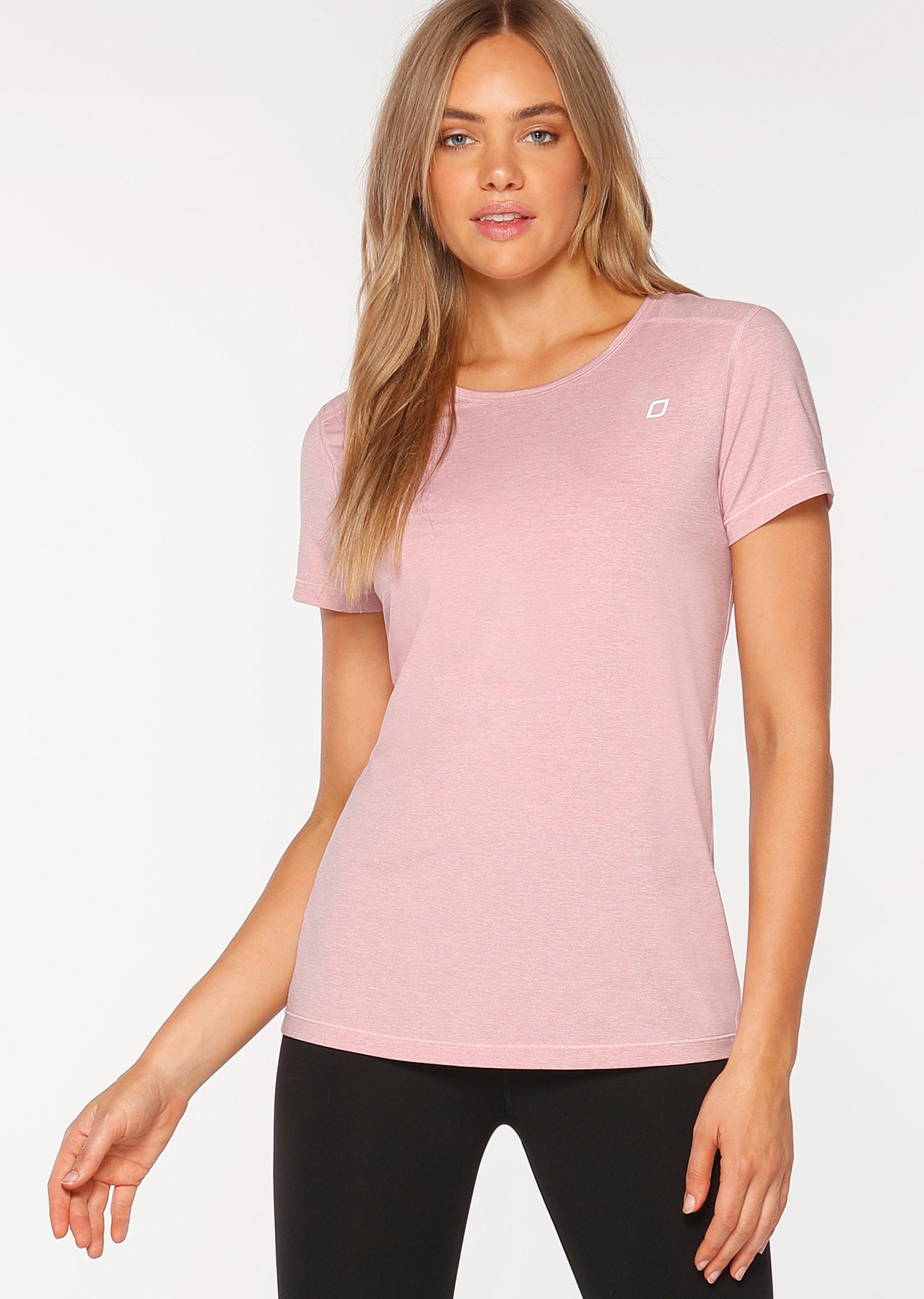 Lorna Jane Move Freely Active Tee - Dusty Rose Marl