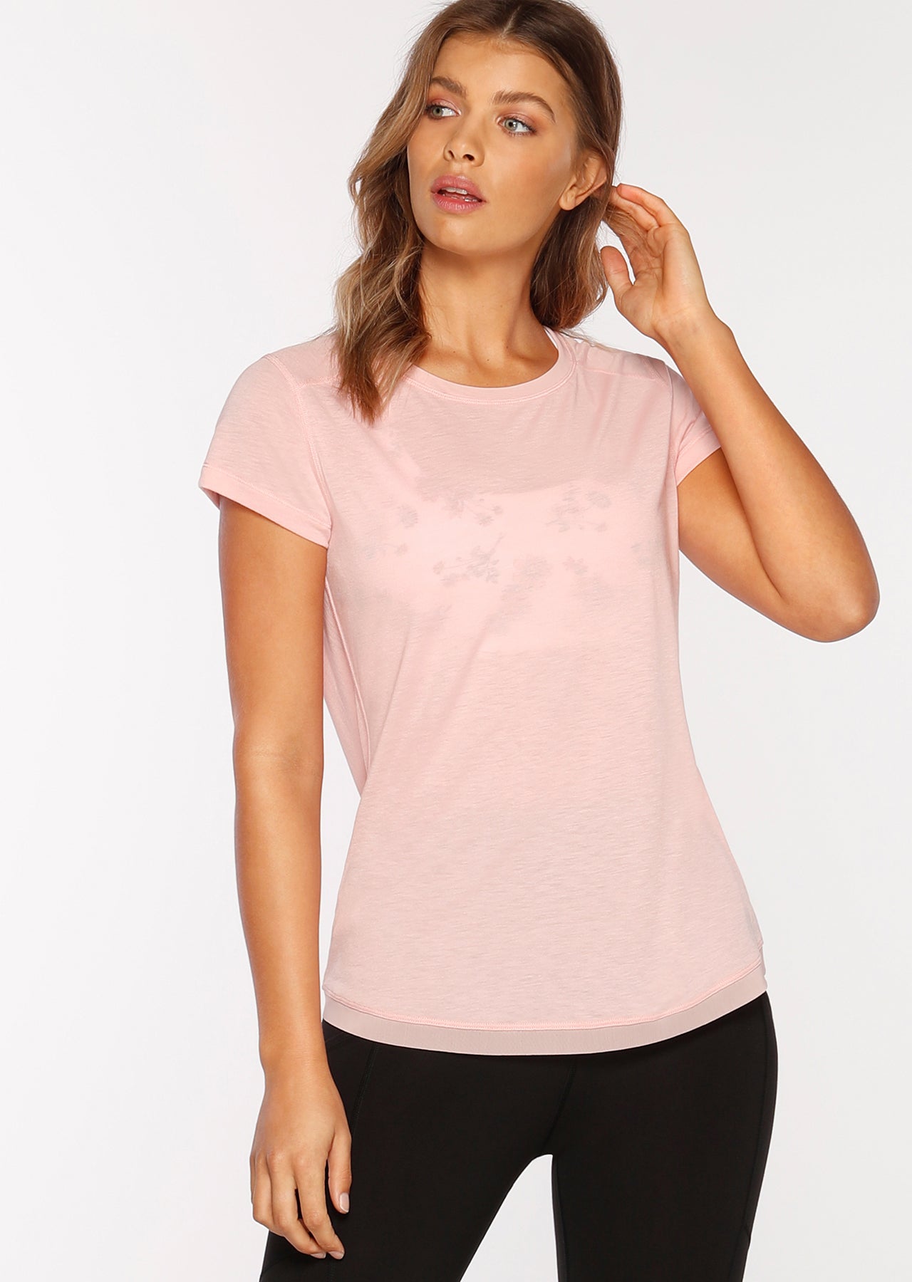 Lorna Jane Move Freely Active Tee - Ballerina Marl