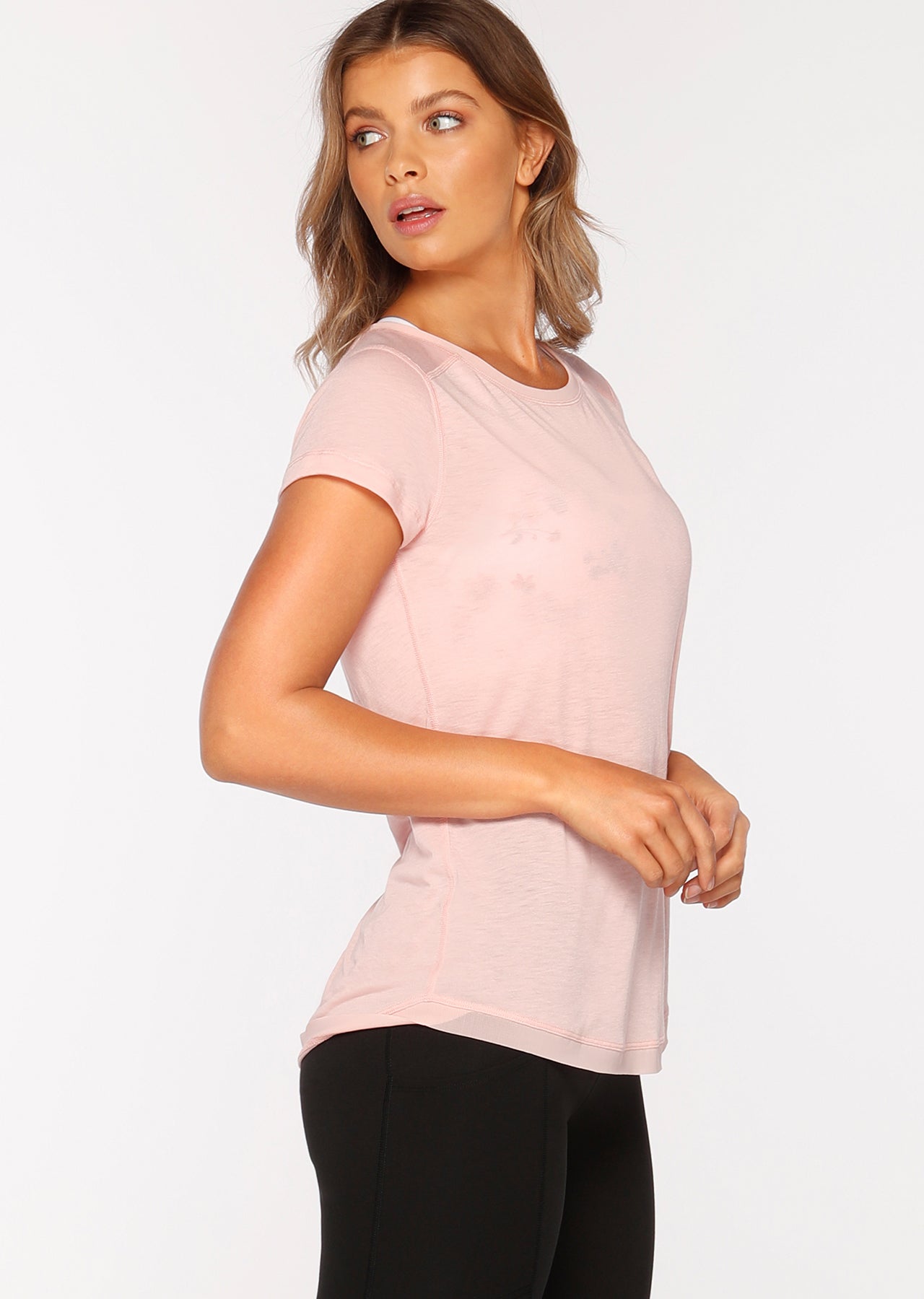 Lorna Jane Move Freely Active Tee - Ballerina Marl