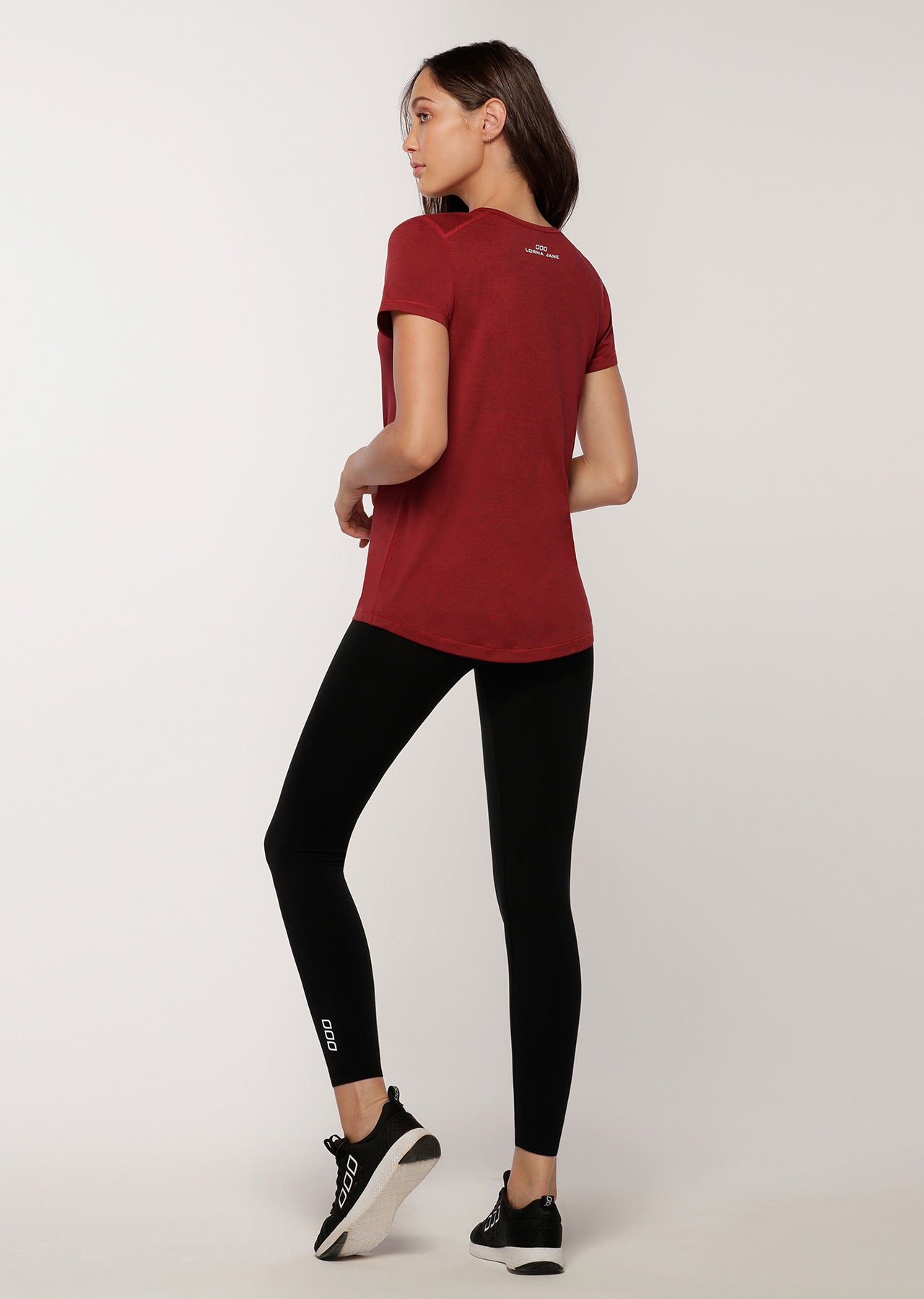 Lorna Jane Move Freely Active Tee - Cherry Marl