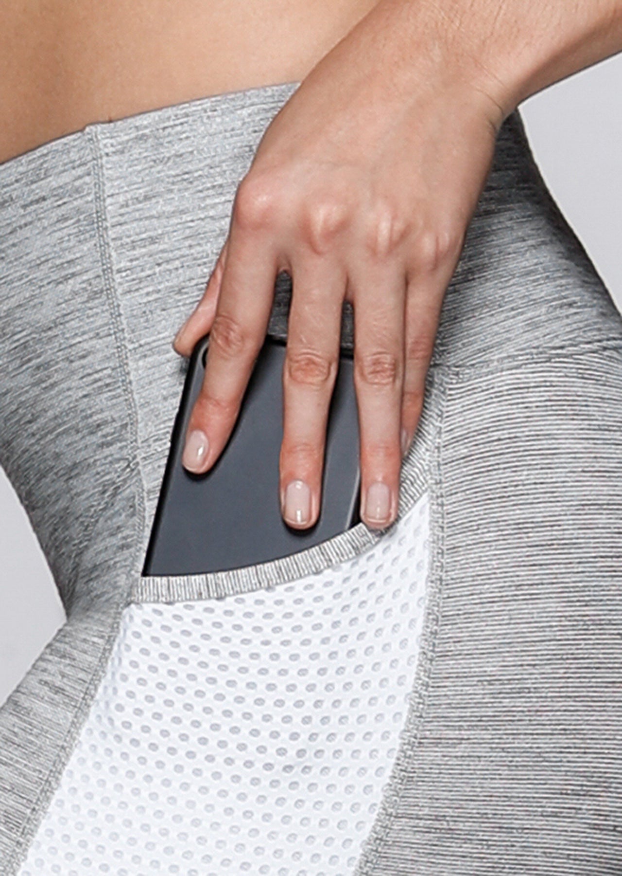 Lorna Jane Move Freely Core 7/8 Tight - Grey Marl Stripe