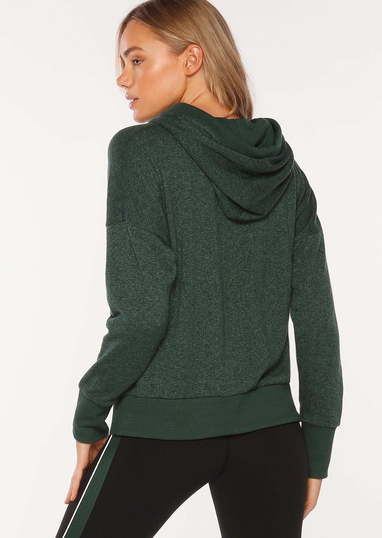 Lorna Jane Movement Active Hoodie - Dark Green Marl