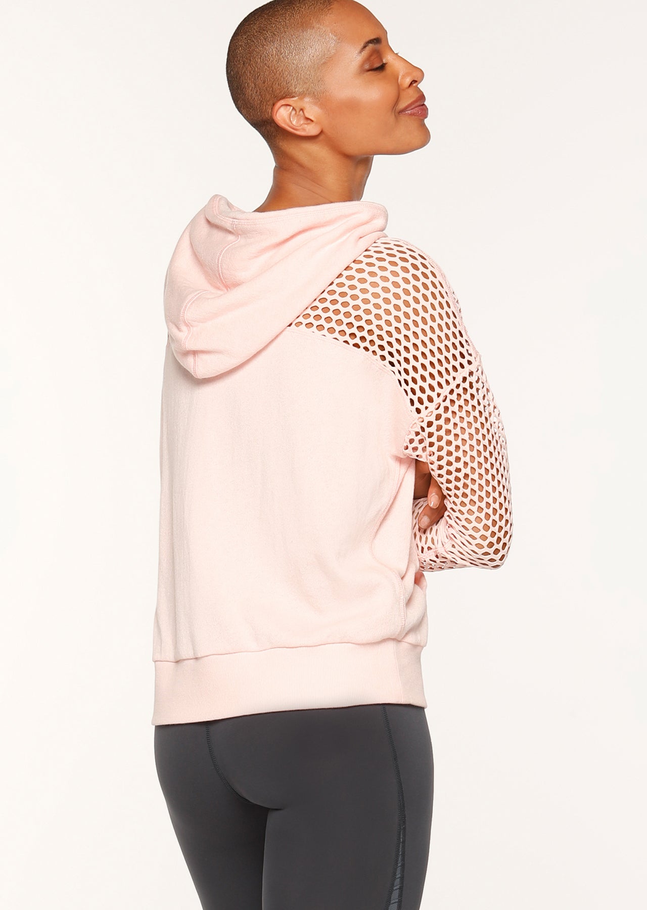 Lorna Jane Movement Active Hoodie - Dusty Pink/Ballerina Marl