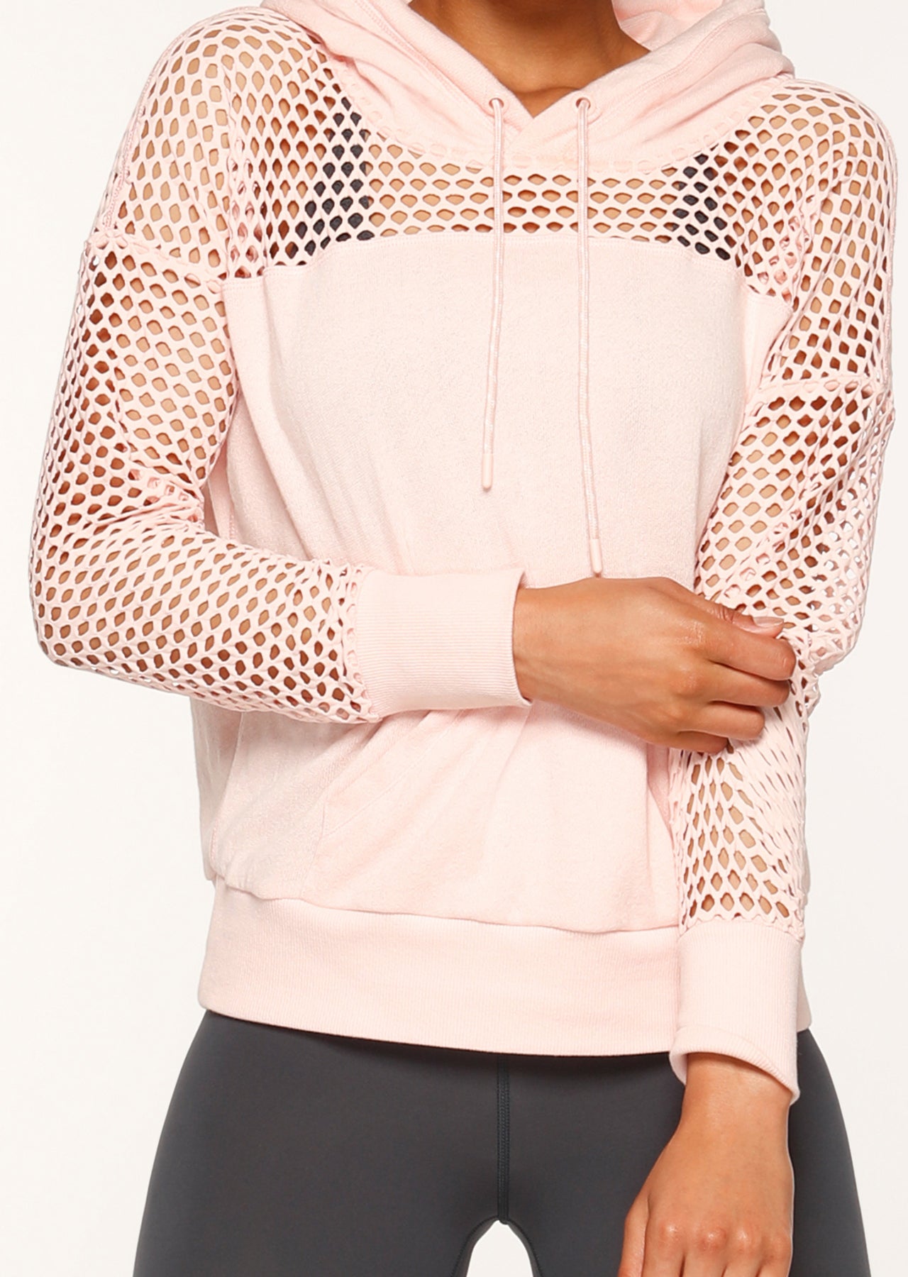 Lorna Jane Movement Active Hoodie - Dusty Pink/Ballerina Marl