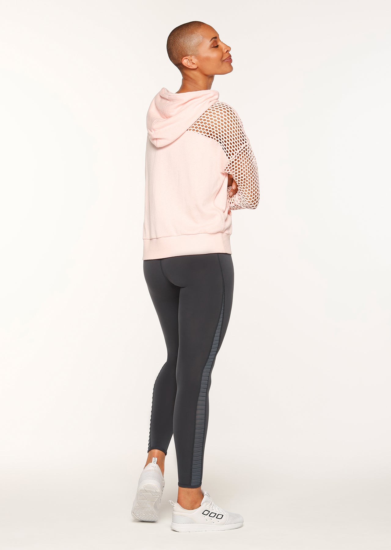 Lorna Jane Movement Active Hoodie - Dusty Pink/Ballerina Marl