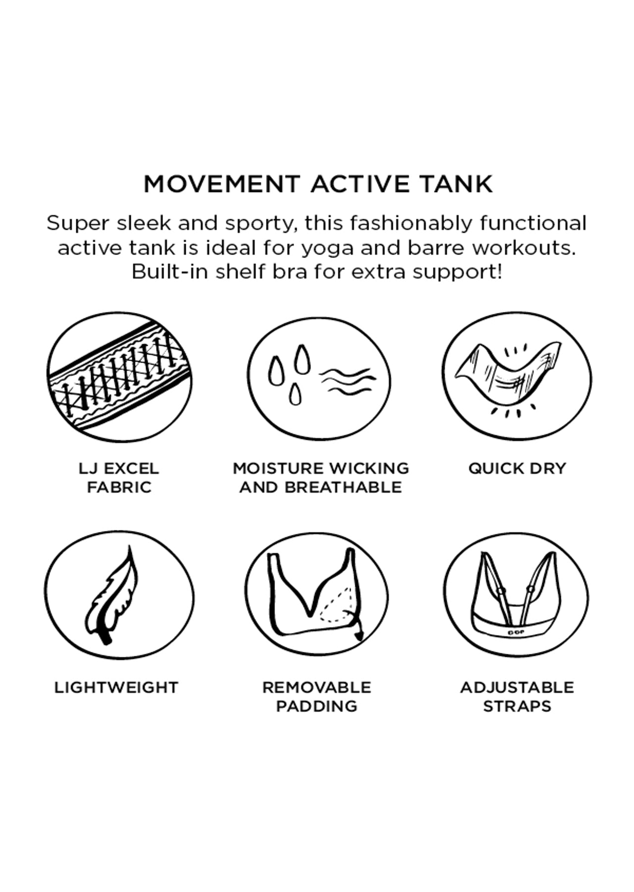 Lorna Jane Movement Active Tank - Black Marl