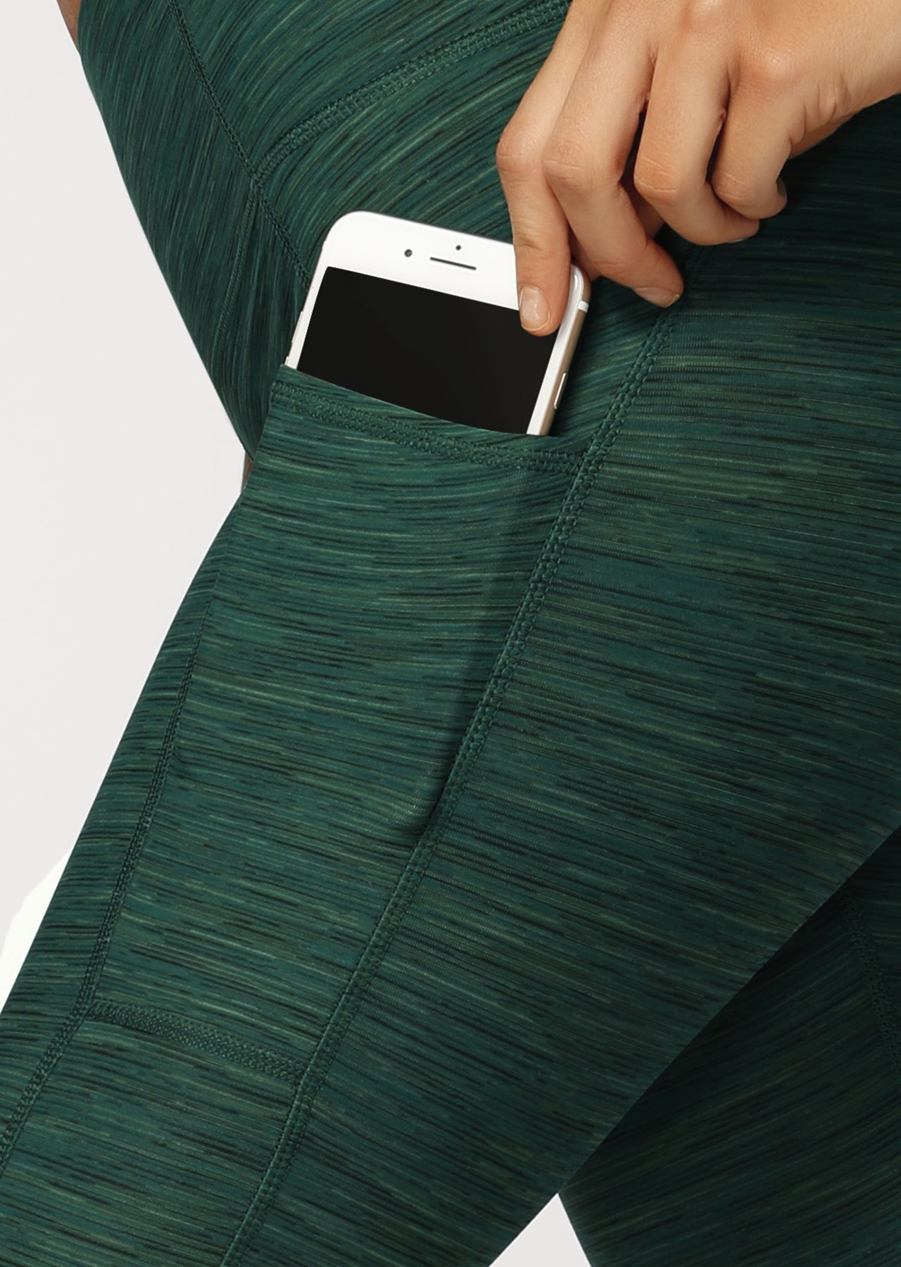 Lorna Jane Movement Core 7/8 Tight - Olive Green/Black Marl