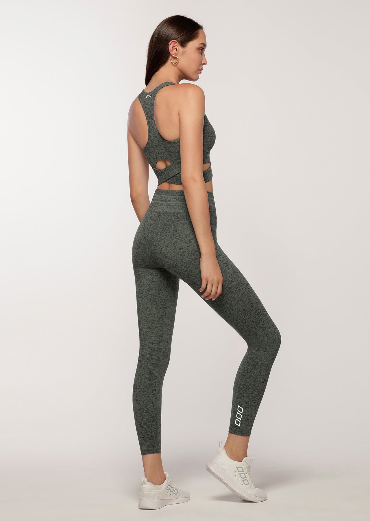 Lorna Jane Muscle Up Sports Bra - Military Marl