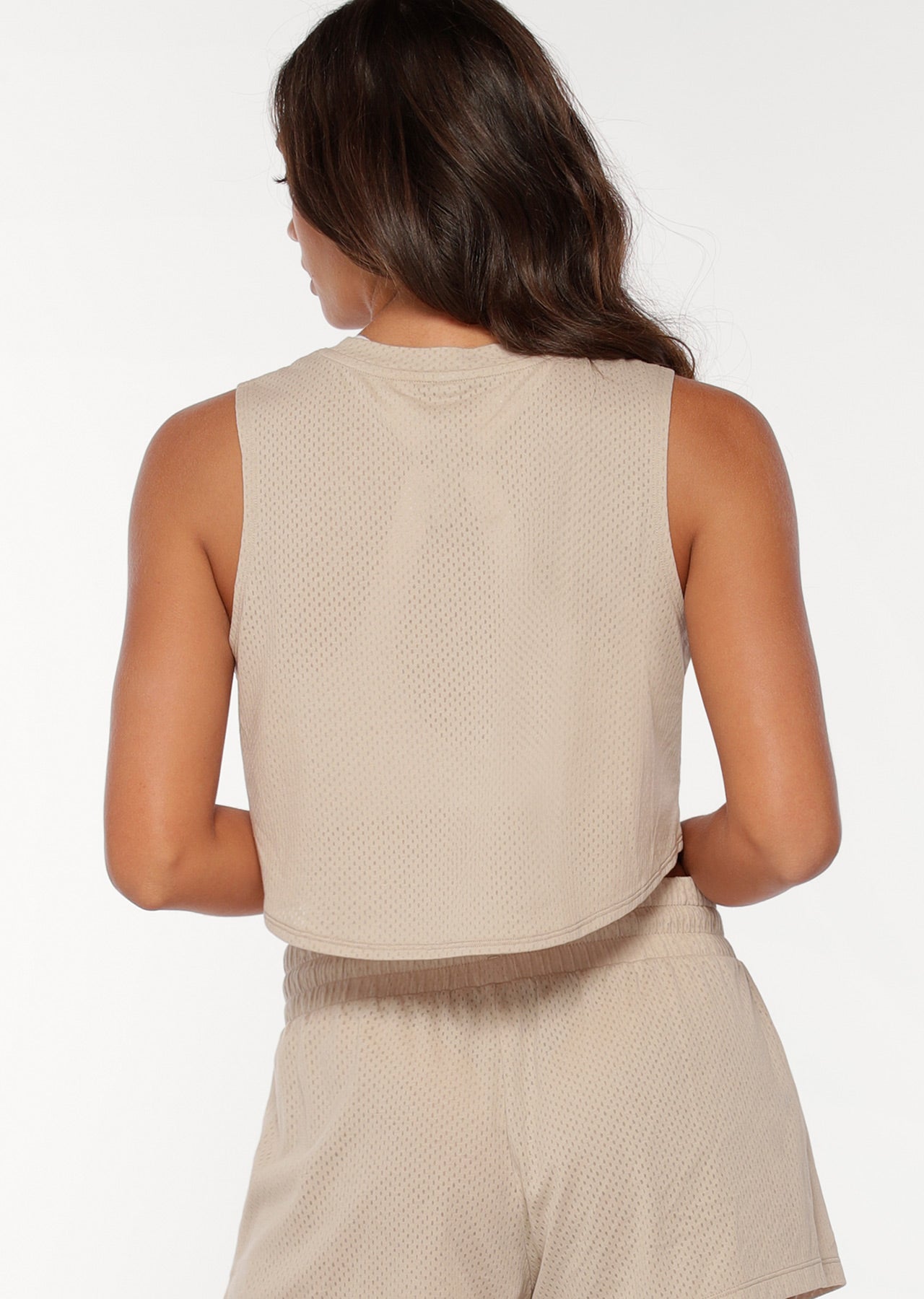 Lorna Jane Mvp Cropped Tank - Off White