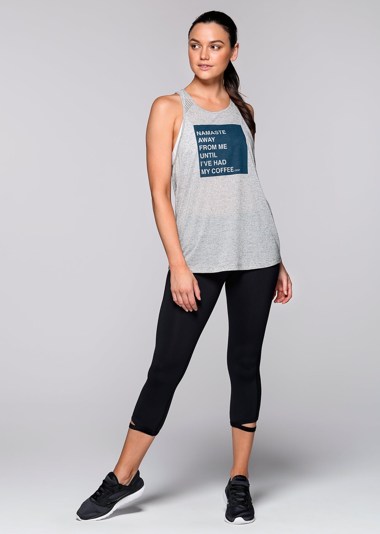Lorna Jane Namaste Away Tank - Grey Marl