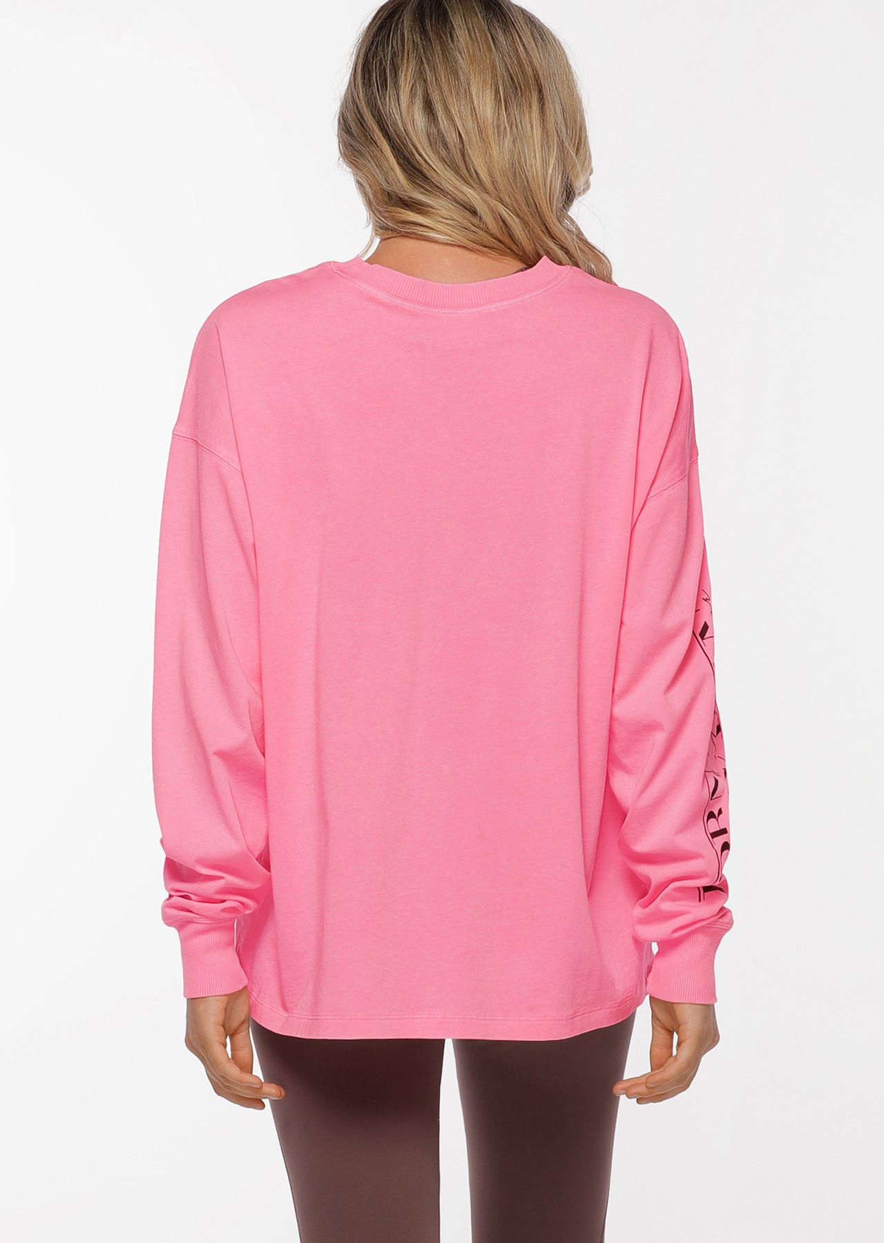 Lorna Jane Neon Nights Long Sleeve Top - Neon Pink