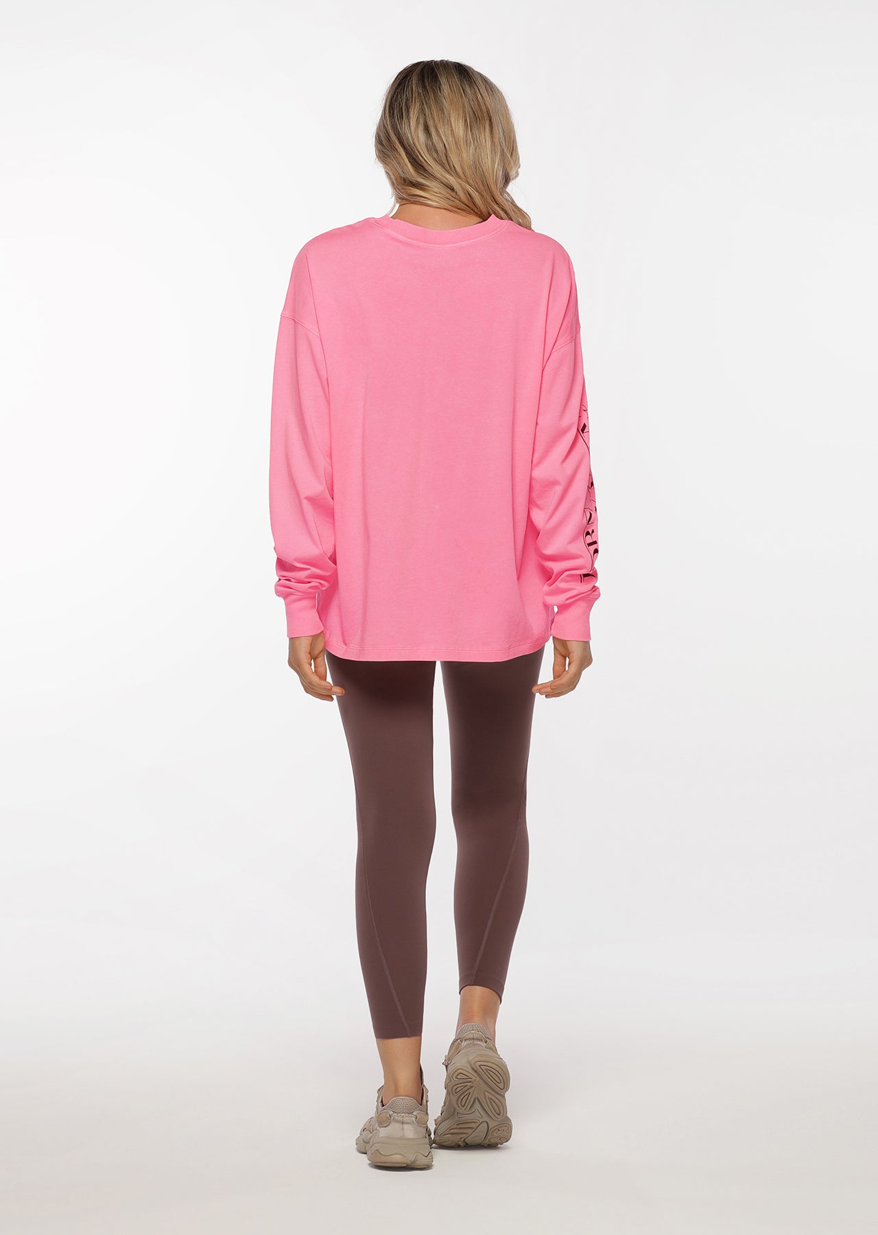 Lorna Jane Neon Nights Long Sleeve Top - Neon Pink