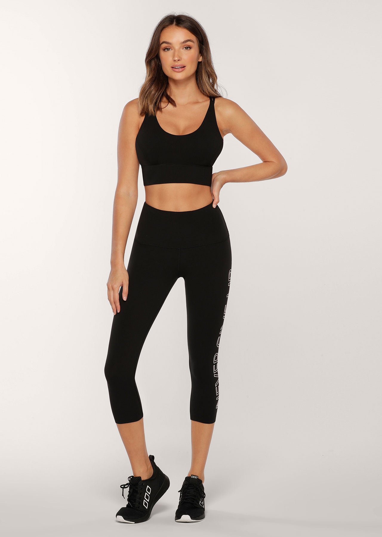 Lorna Jane Never Give Up 7/8 Leggings - Black