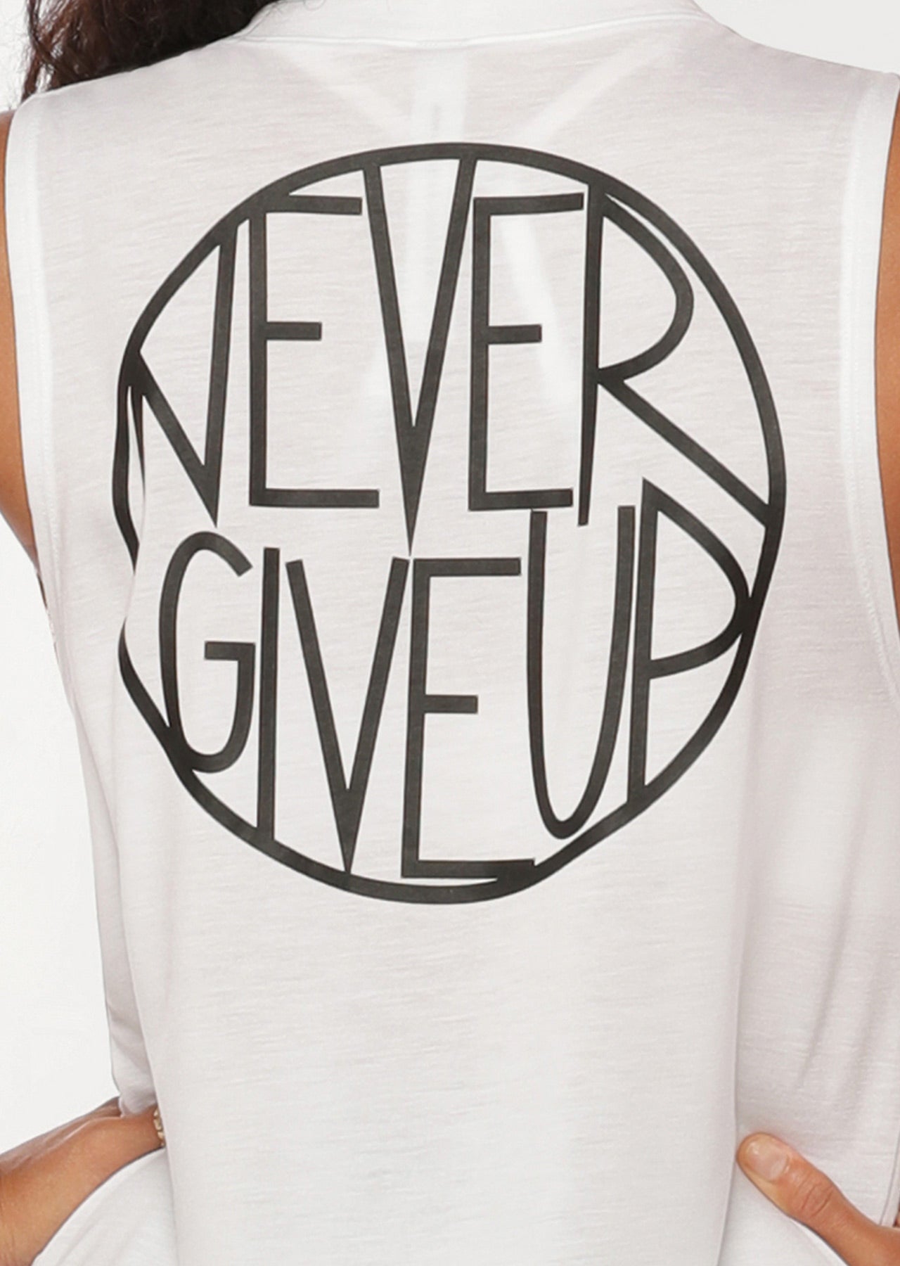 Lorna Jane Never Give Up Tank - White