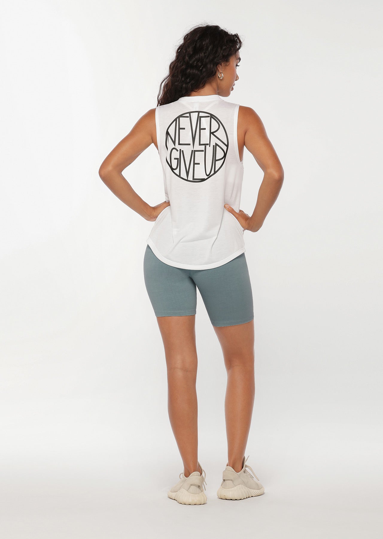 Lorna Jane Never Give Up Tank - White